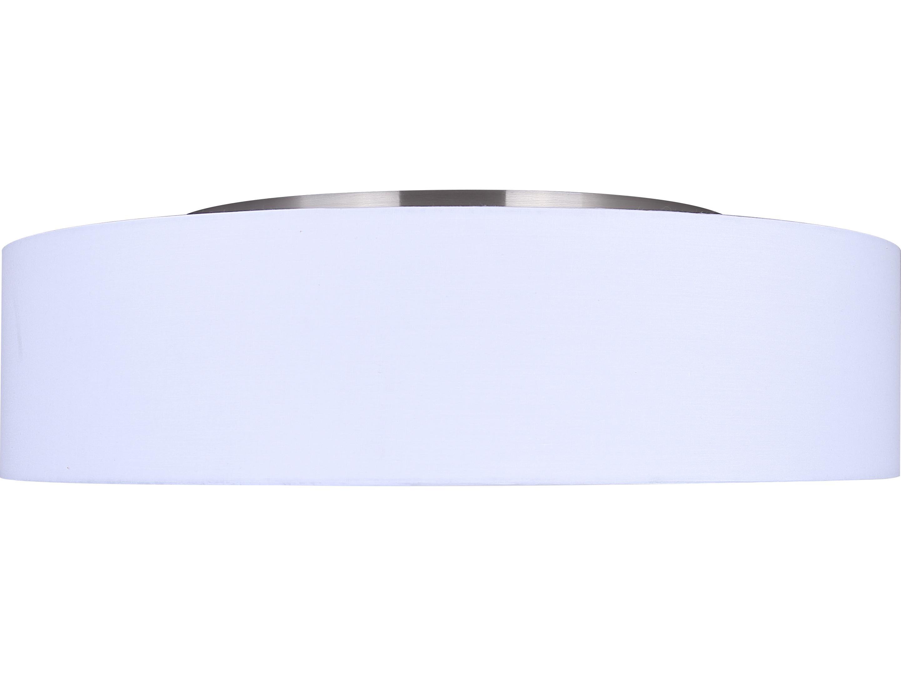 Canarm Landra 3 -light Nickel Drum Flush Mount