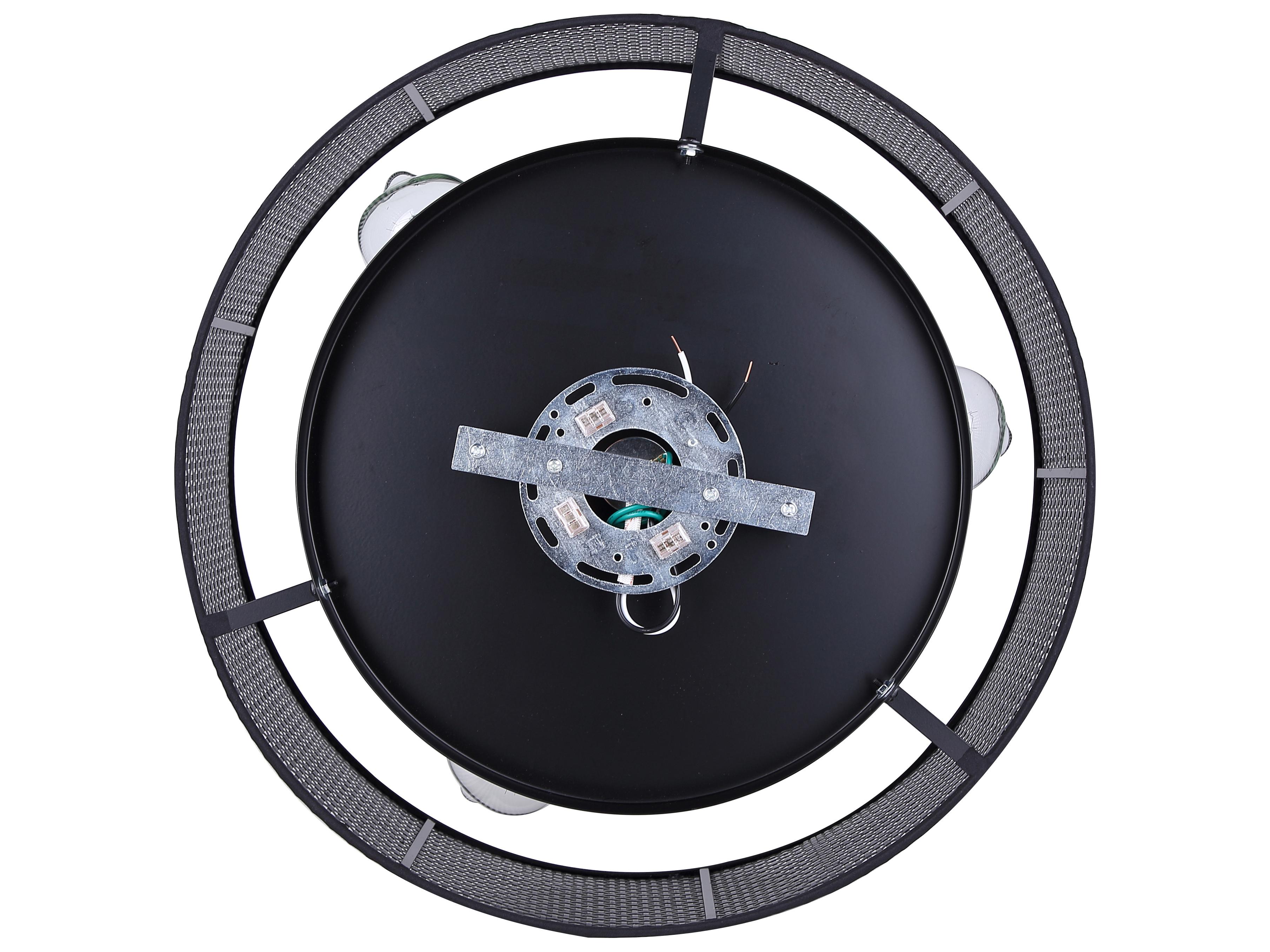 Canarm Bellamy 3 -light Black Drum Flush Mount