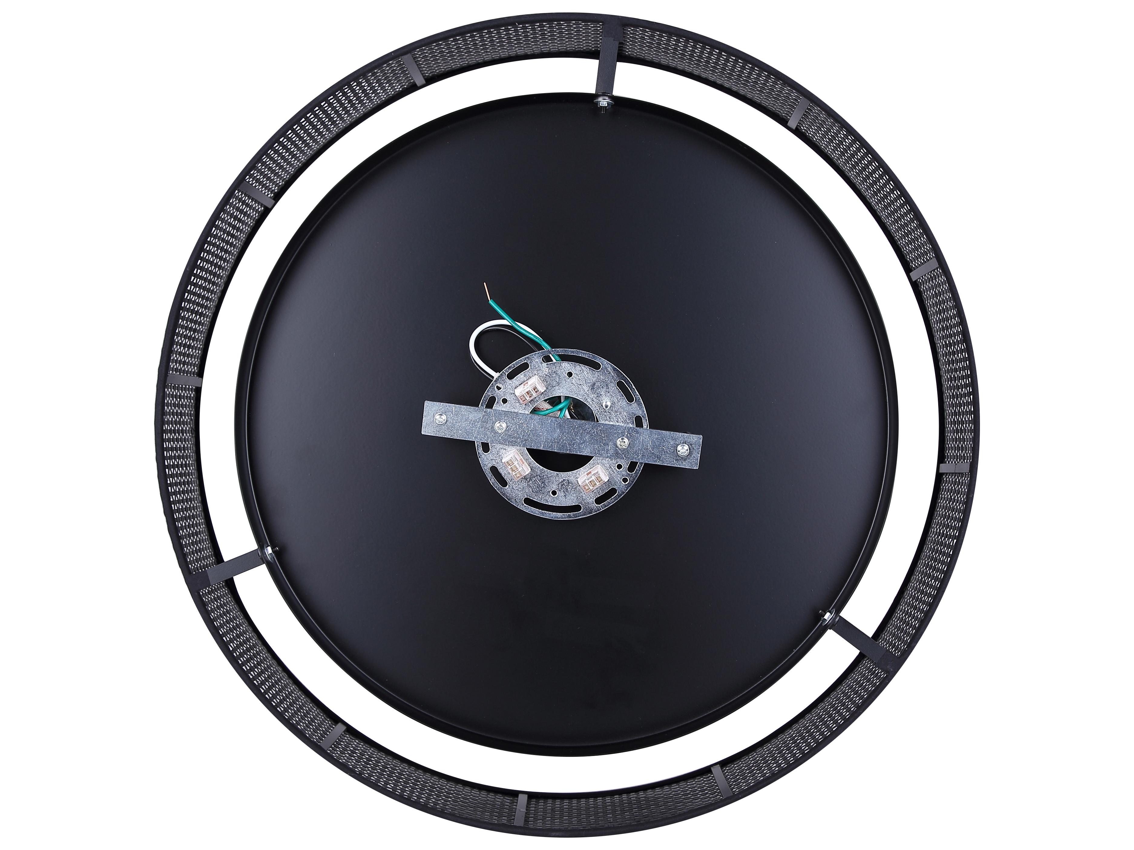 Canarm Bellamy 3 -light Black Drum Tiered Flush Mount