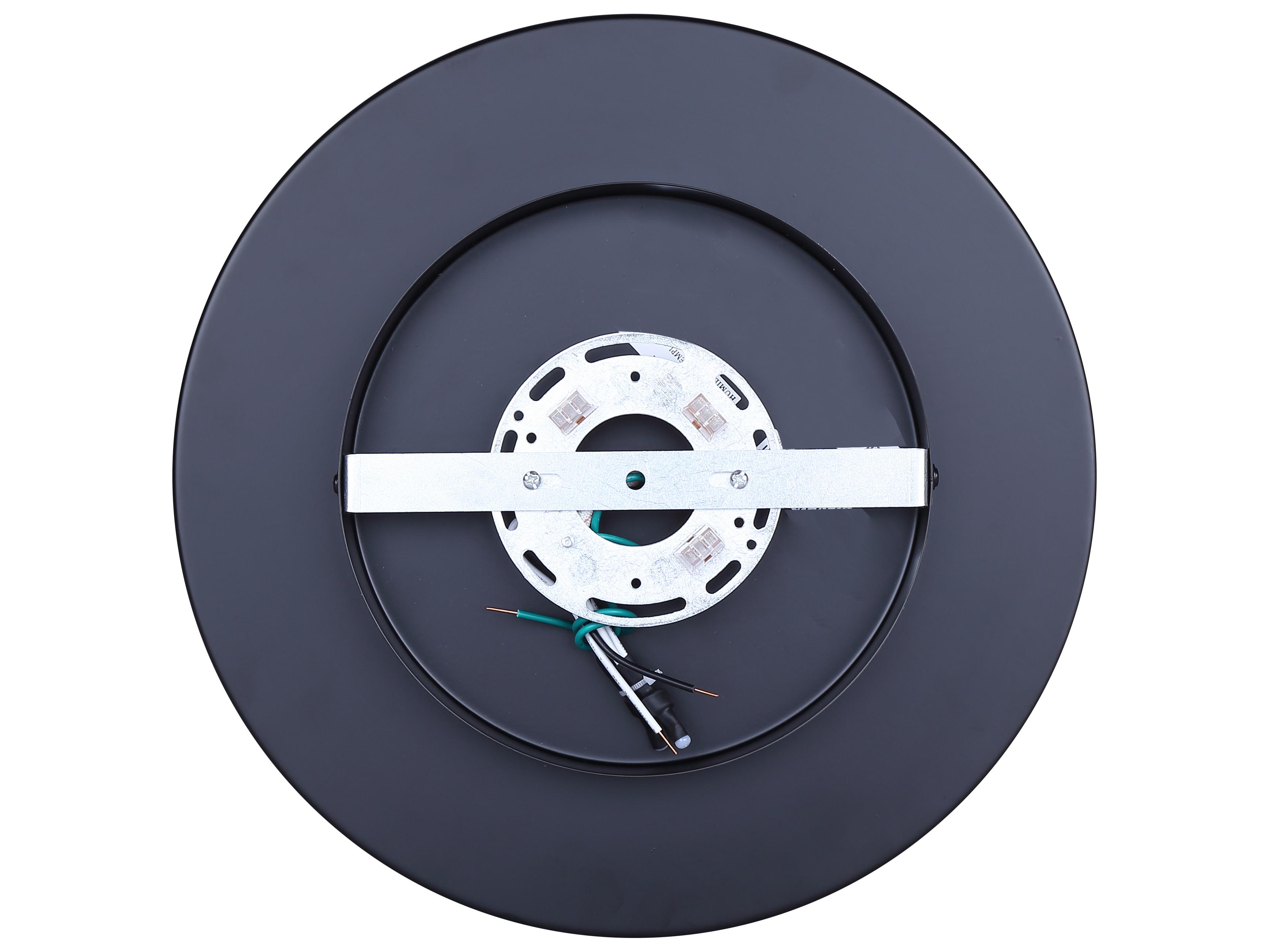 Canarm Daylon 1 -light Black Drum Flush Mount