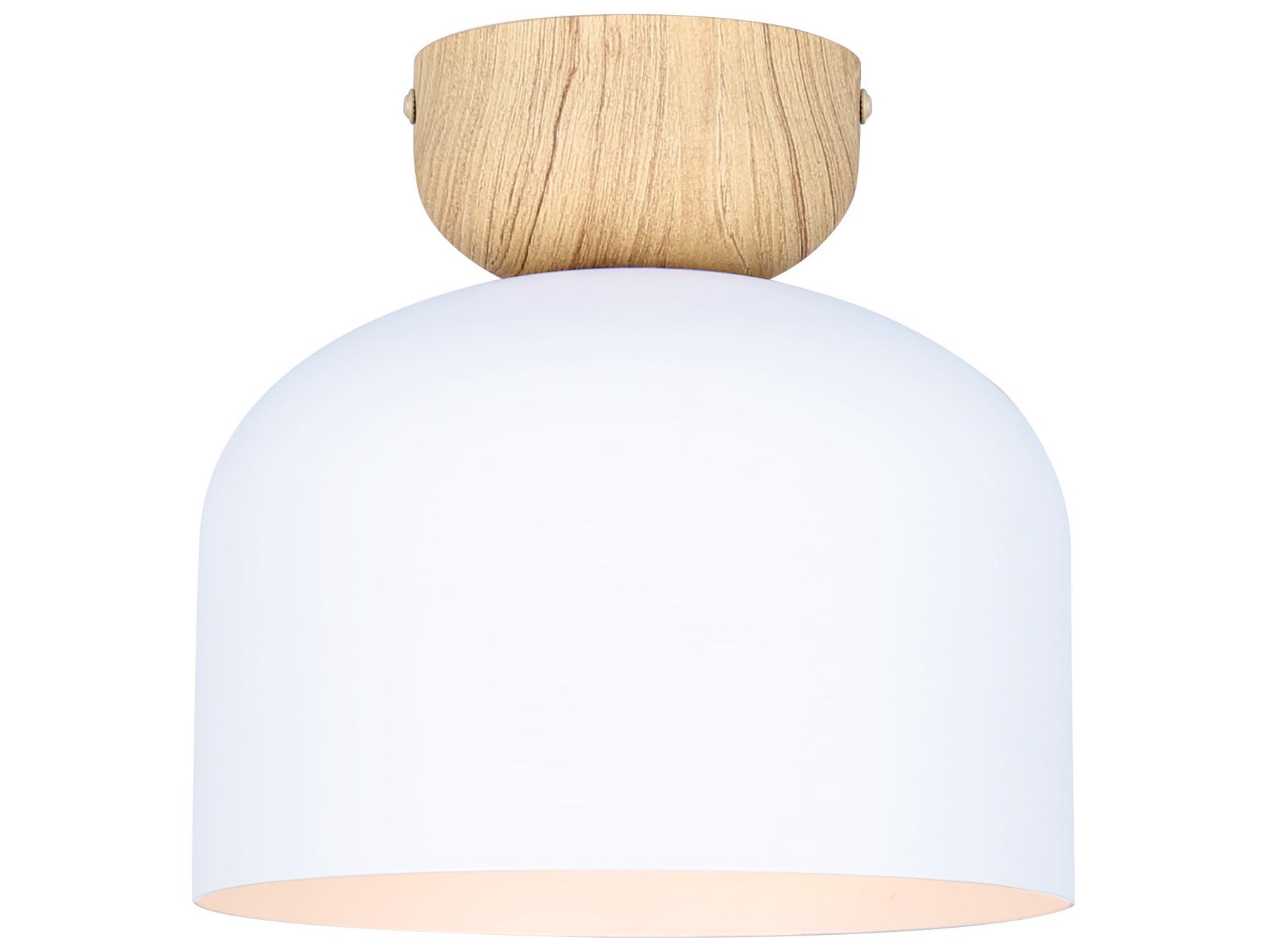 Canarm Caleb 1 -light White Dome Flush Mount