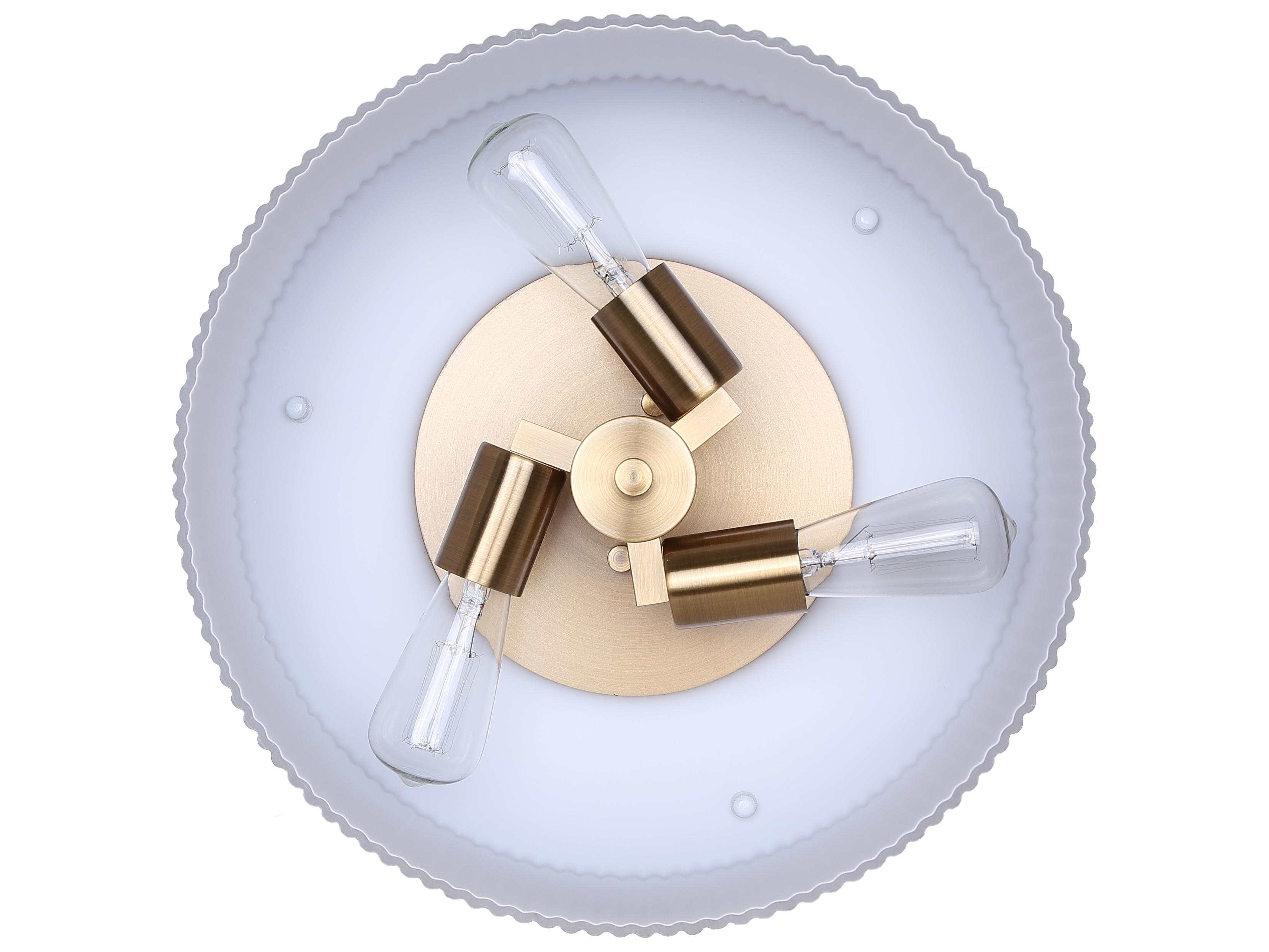 Canarm Kinslea 3 -light Gold Drum Flush Mount