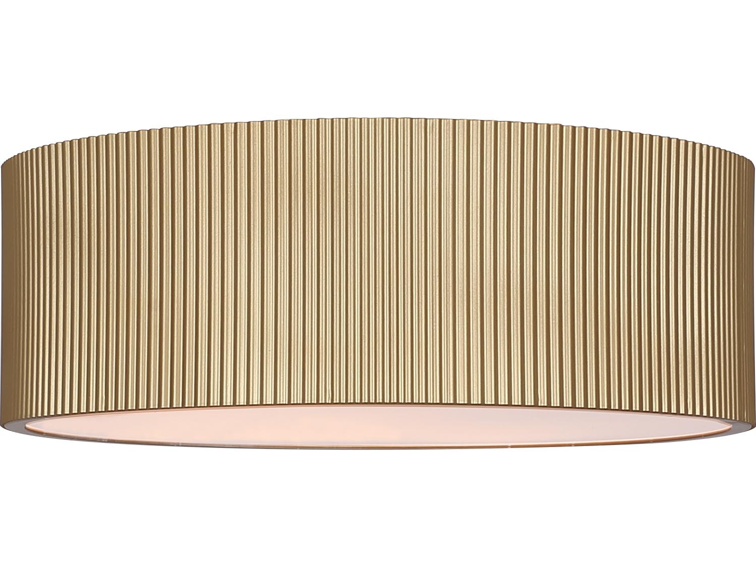 Canarm Scarlett 2 -light Gold Drum Semi Flush Mount