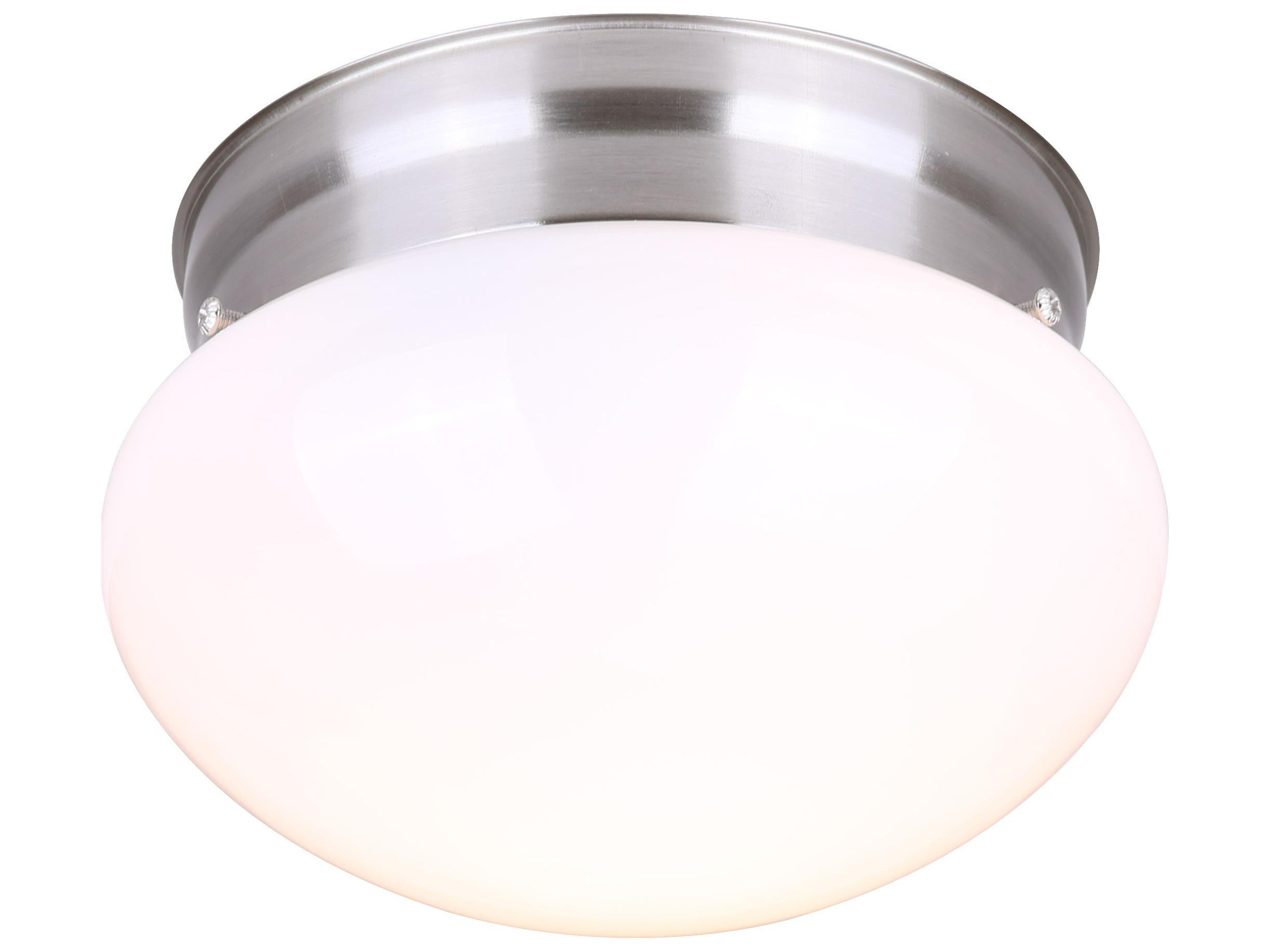 Canarm Fmount 1 -light Nickel Dome Flush Mount