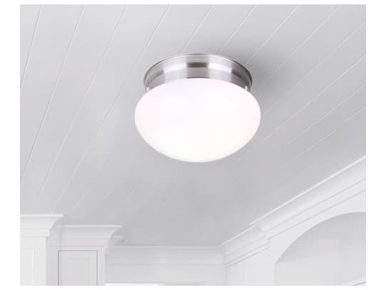 Canarm Fmount 1 -light Nickel Dome Flush Mount