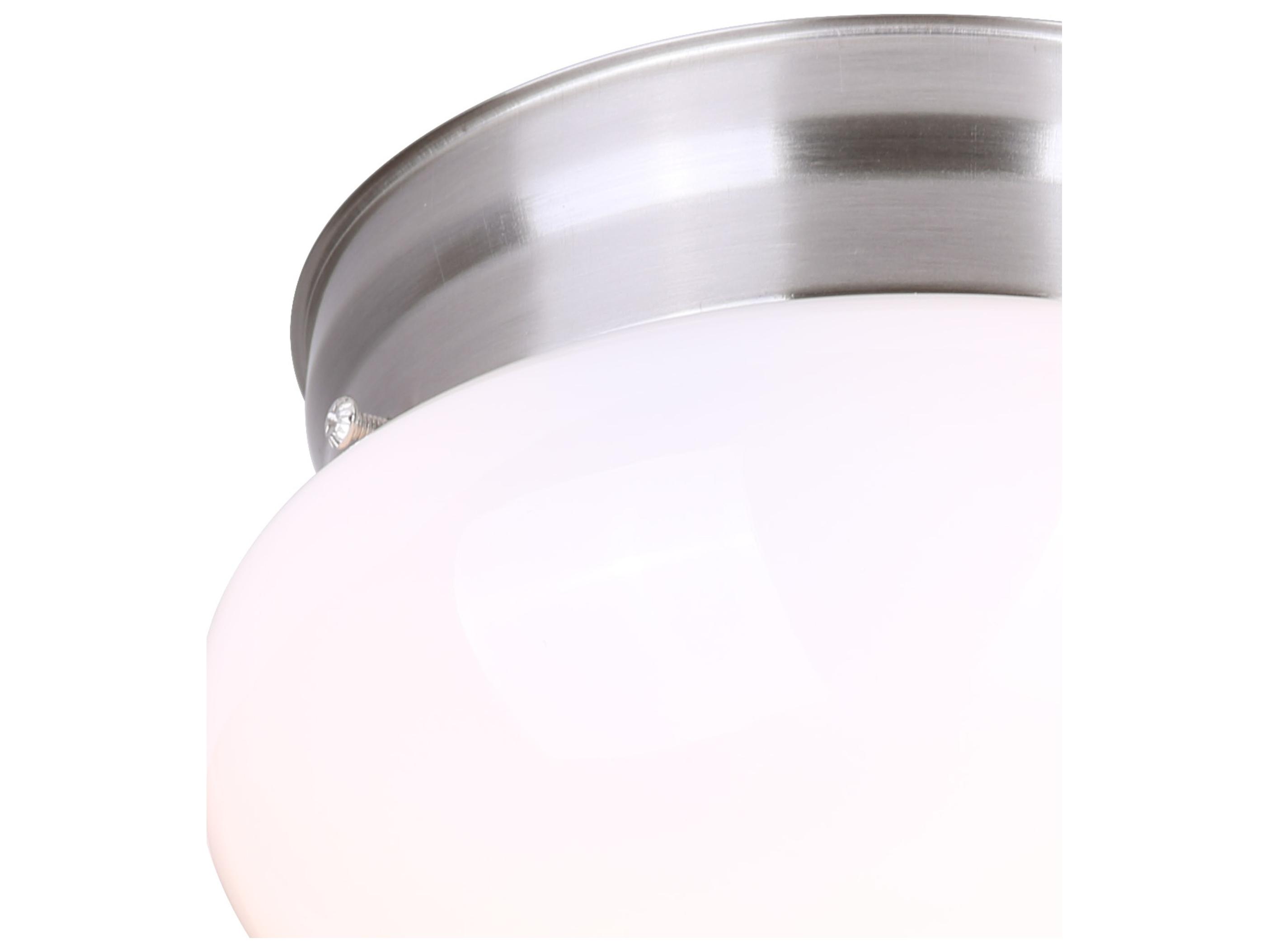 Canarm Fmount 1 -light Nickel Dome Flush Mount