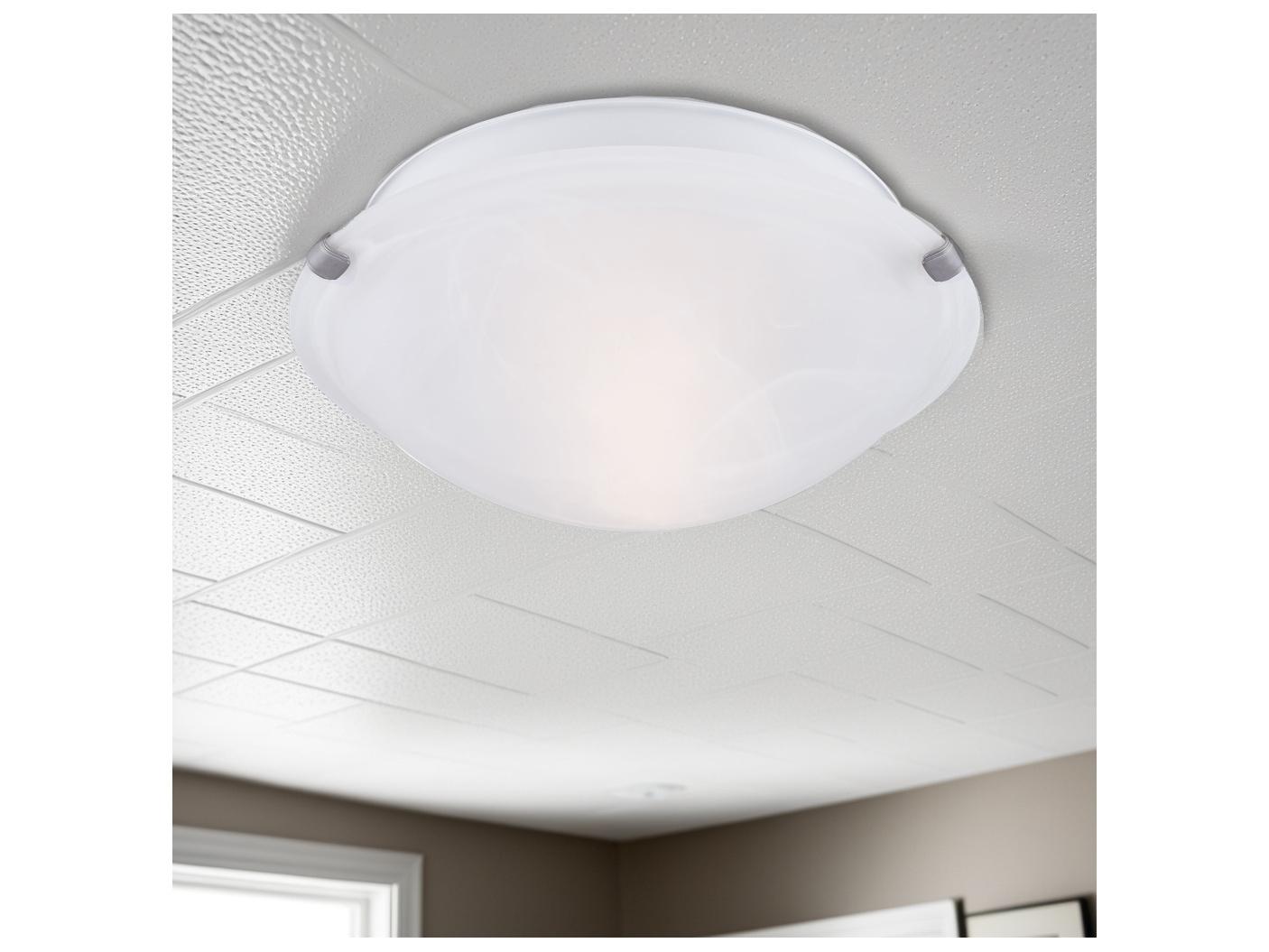 Canarm Fmount 2 -light Pewter Dome Flush Mount