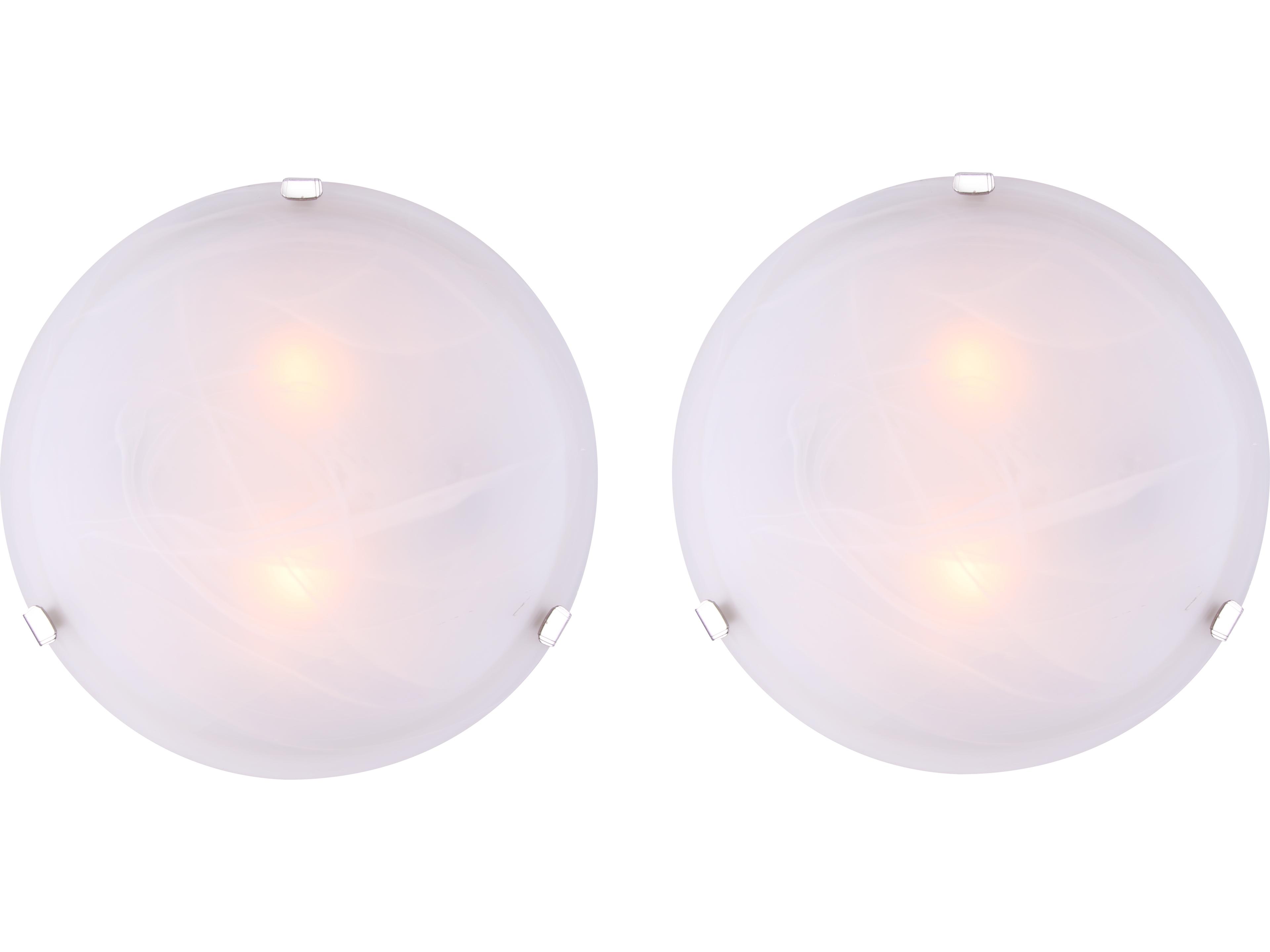 Canarm Twin Pack 2 -light Pewter Dome Flush Mount