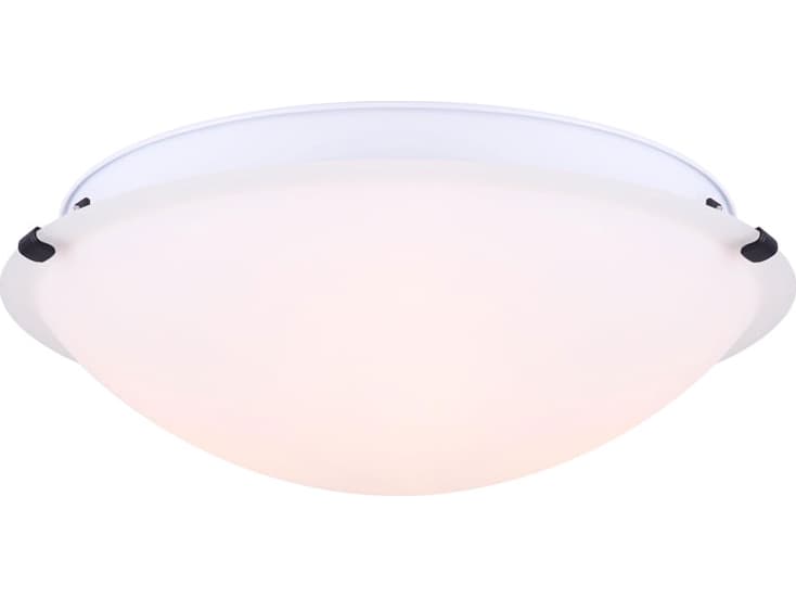 Canarm Fmount 3 -light Black Dome Flush Mount
