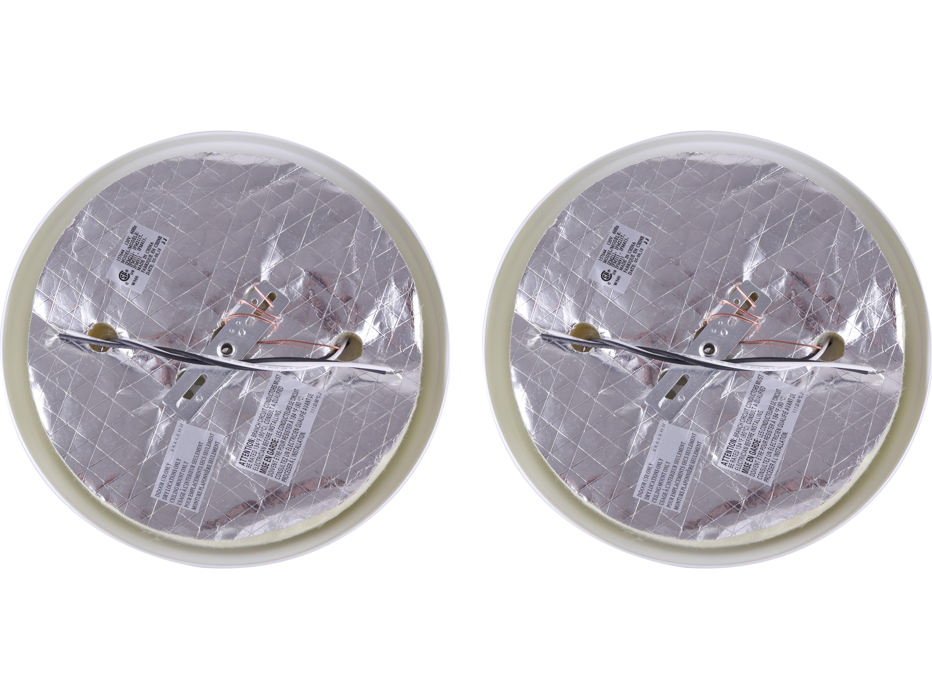 Canarm Fmount 1 -light White Dome Flush Mount