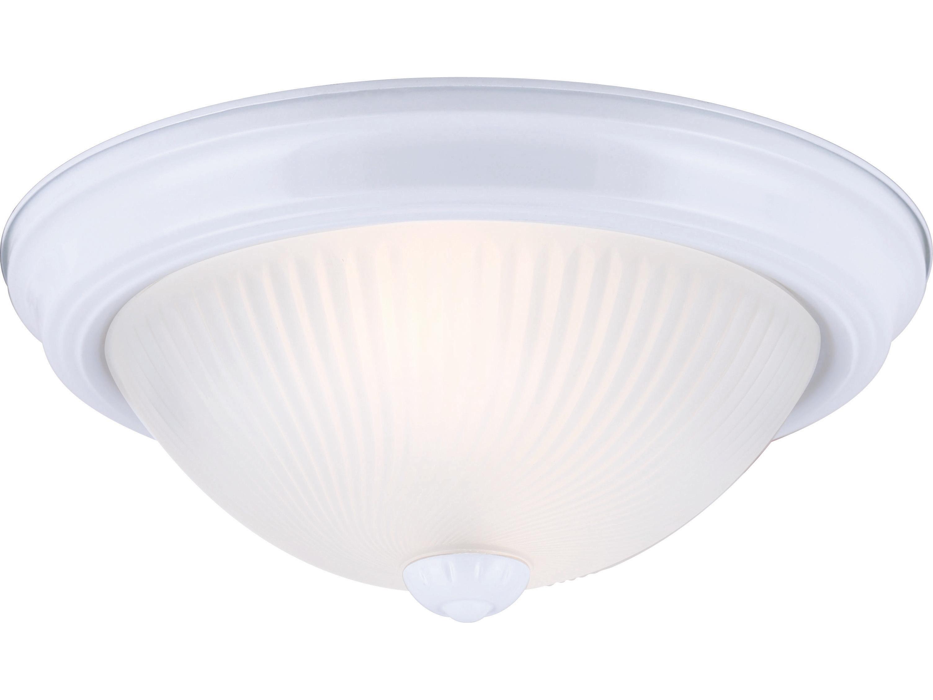Canarm Fmount 2 -light White Dome Flush Mount