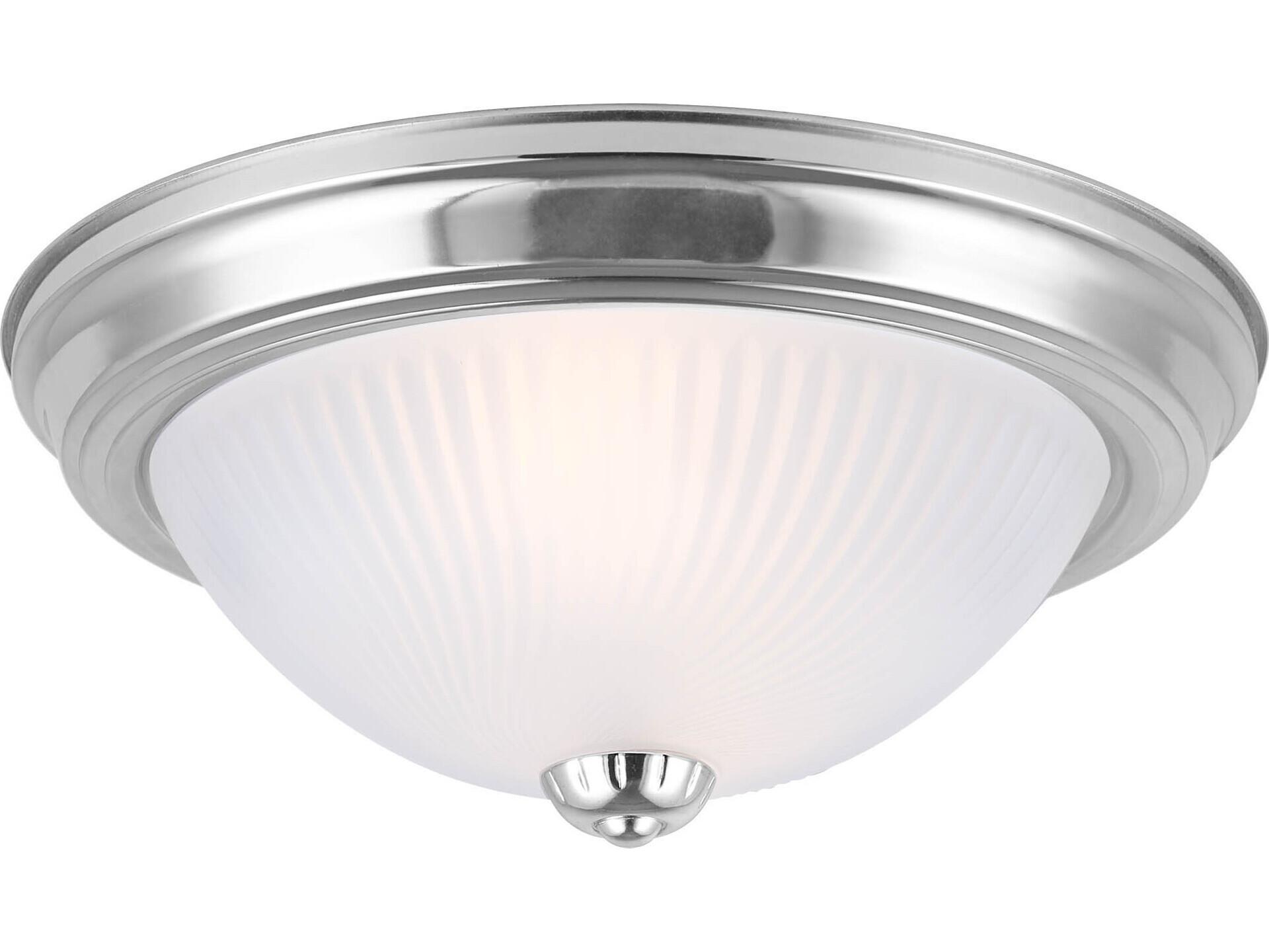 Canarm Fmount 2 -light Pewter Traditional Dome Flush Mount