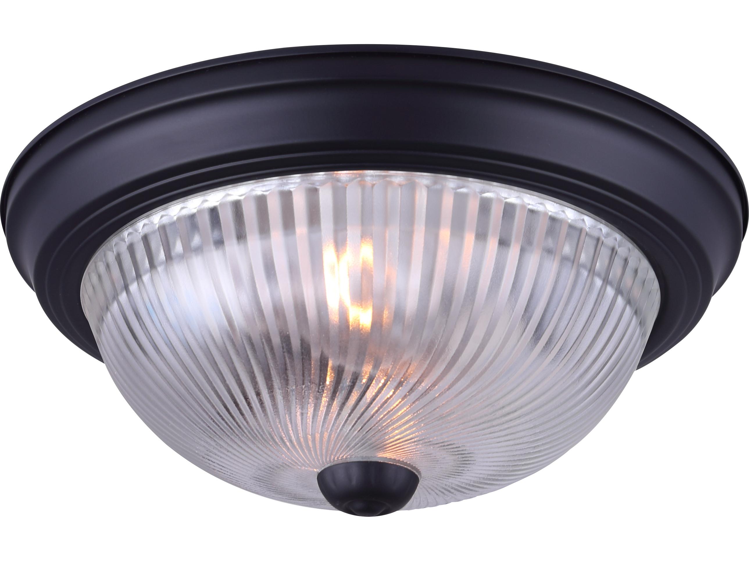 Canarm Mbk Color 2 -light Black Dome Flush Mount