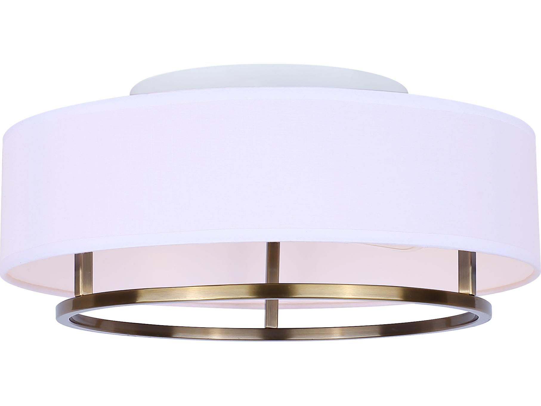 Canarm Bonnie 2 -light Gold Drum Flush Mount