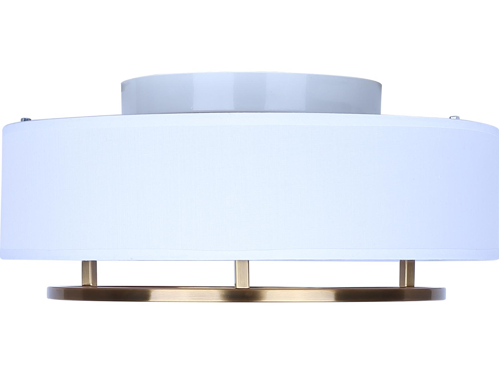 Canarm Bonnie 2 -light Gold Drum Flush Mount