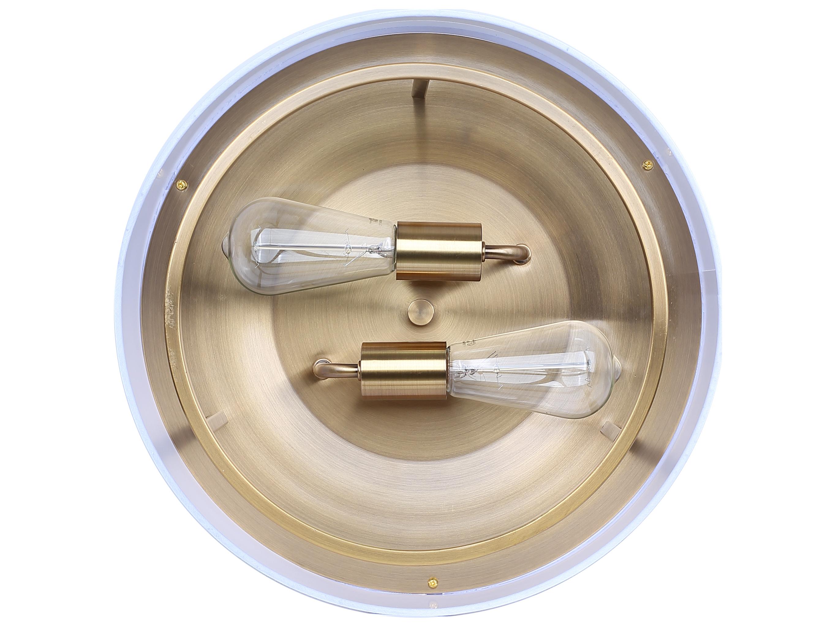 Canarm Bonnie 2 -light Gold Drum Flush Mount