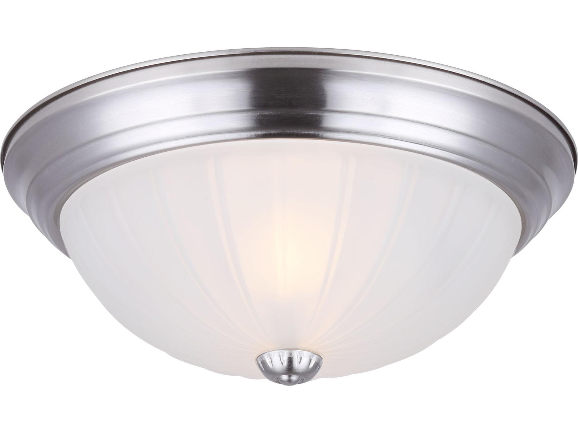 Canarm Fmount 2 -light Pewter Dome Flush Mount