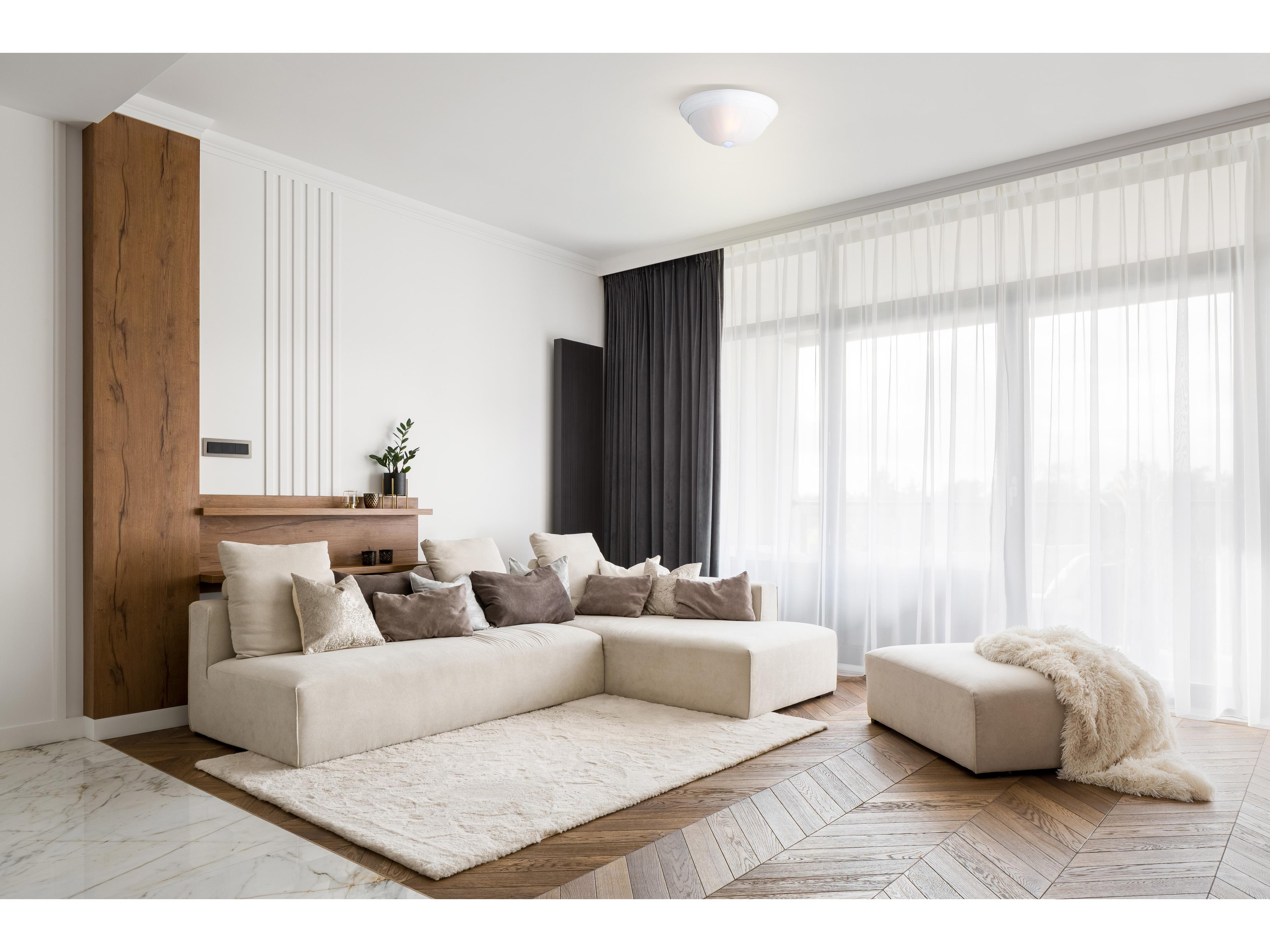 Canarm Fmount 2 -light White Dome Flush Mount