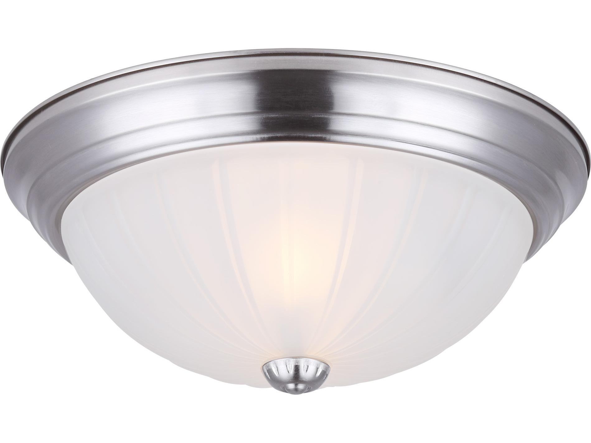 Canarm Fmount 2 -light Pewter Traditional Dome Flush Mount