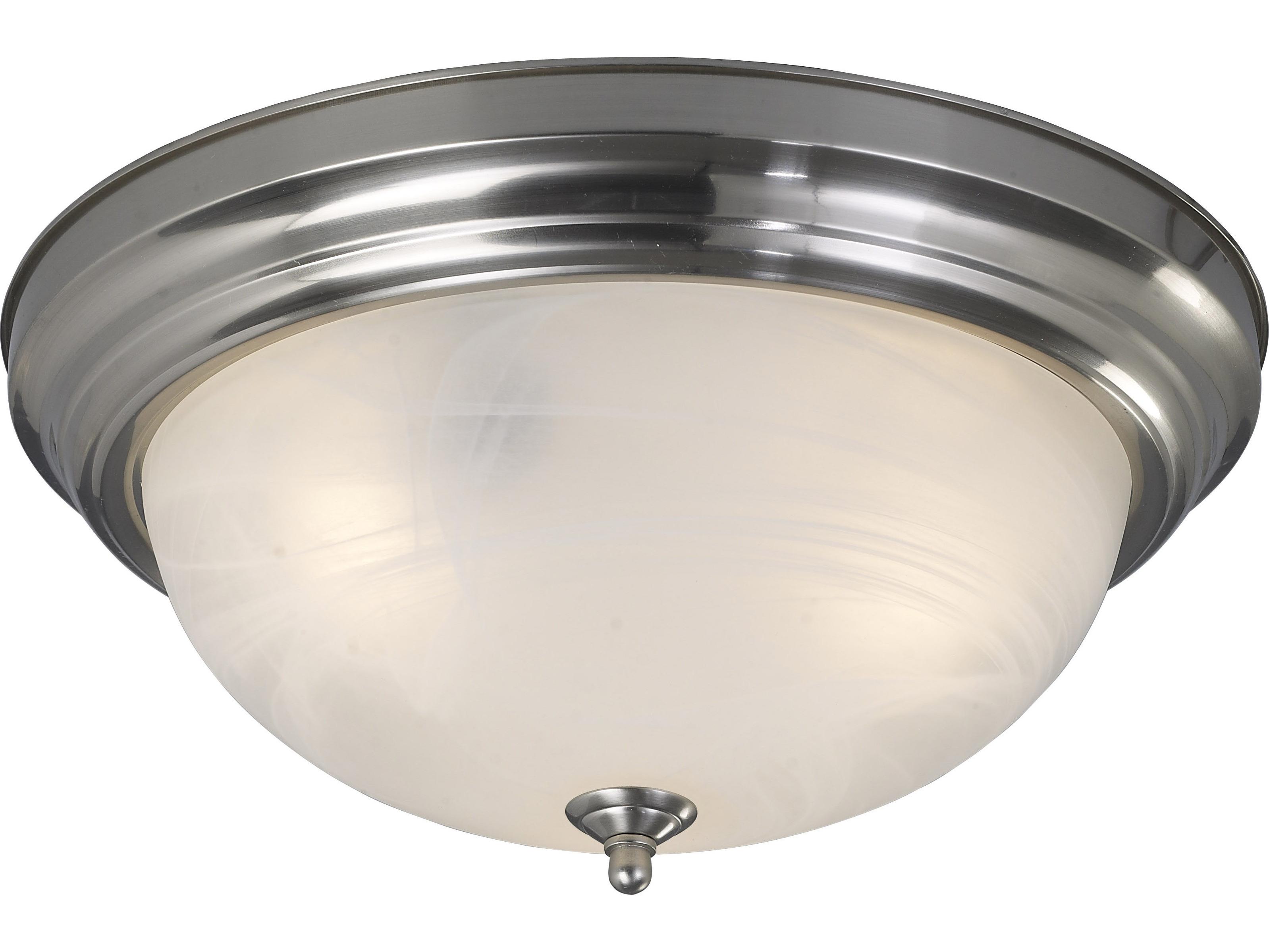 Canarm Fmount 3 -light Nickel Dome Flush Mount