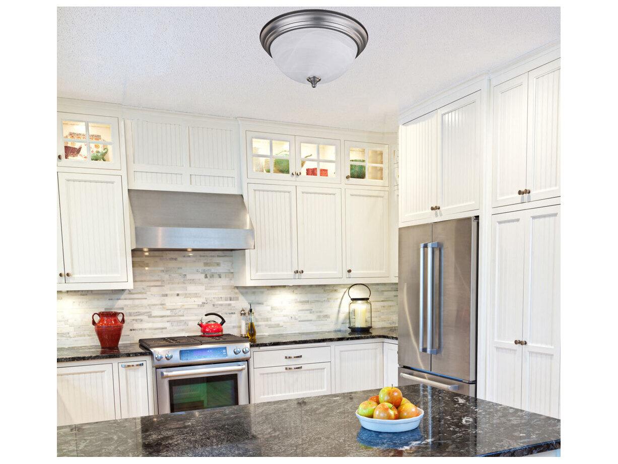 Canarm Fmount 3 -light Nickel Dome Flush Mount