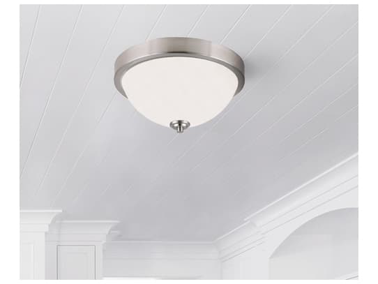 Canarm River 2 -light Nickel Dome Flush Mount