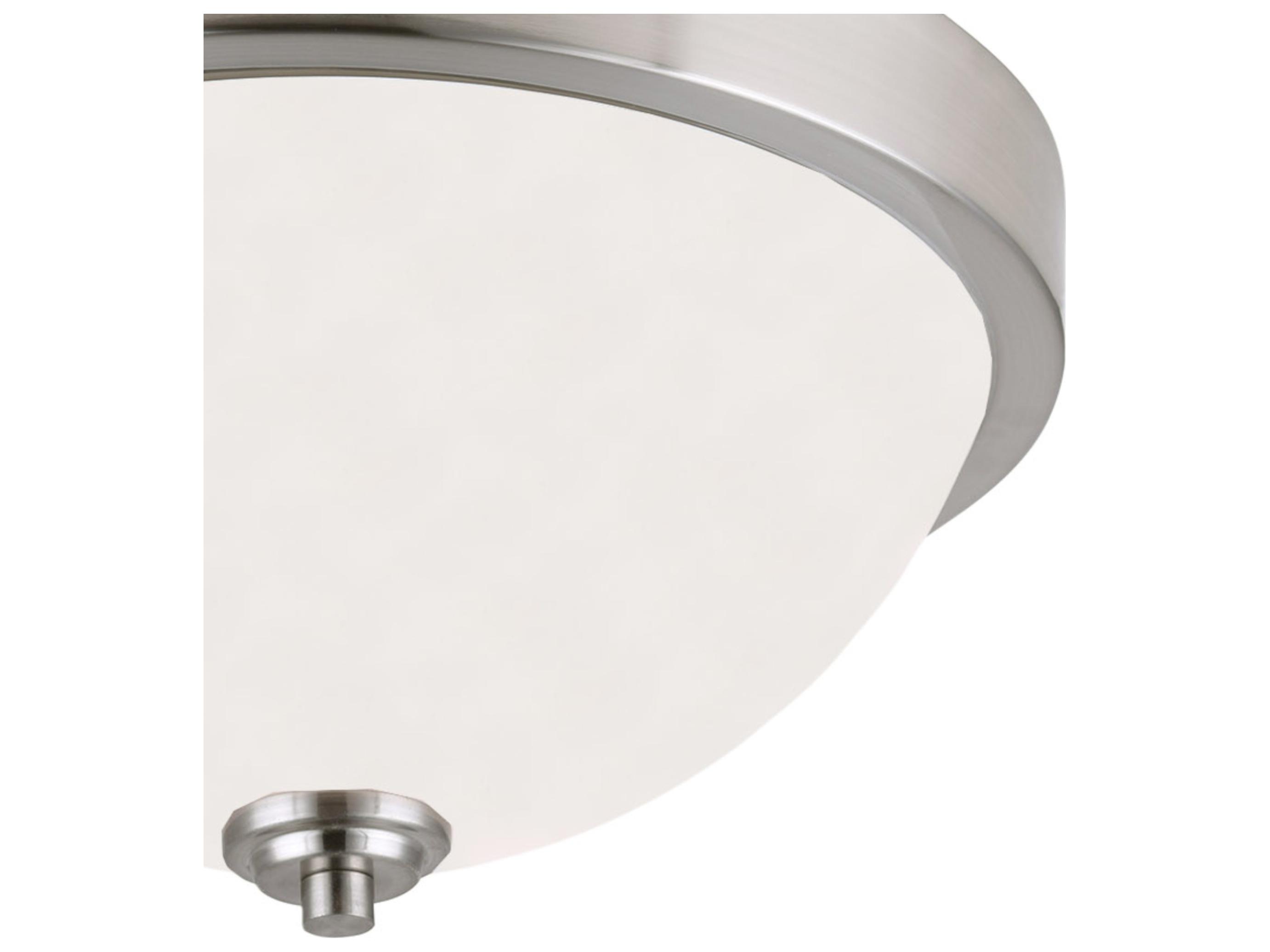 Canarm River 2 -light Nickel Dome Flush Mount