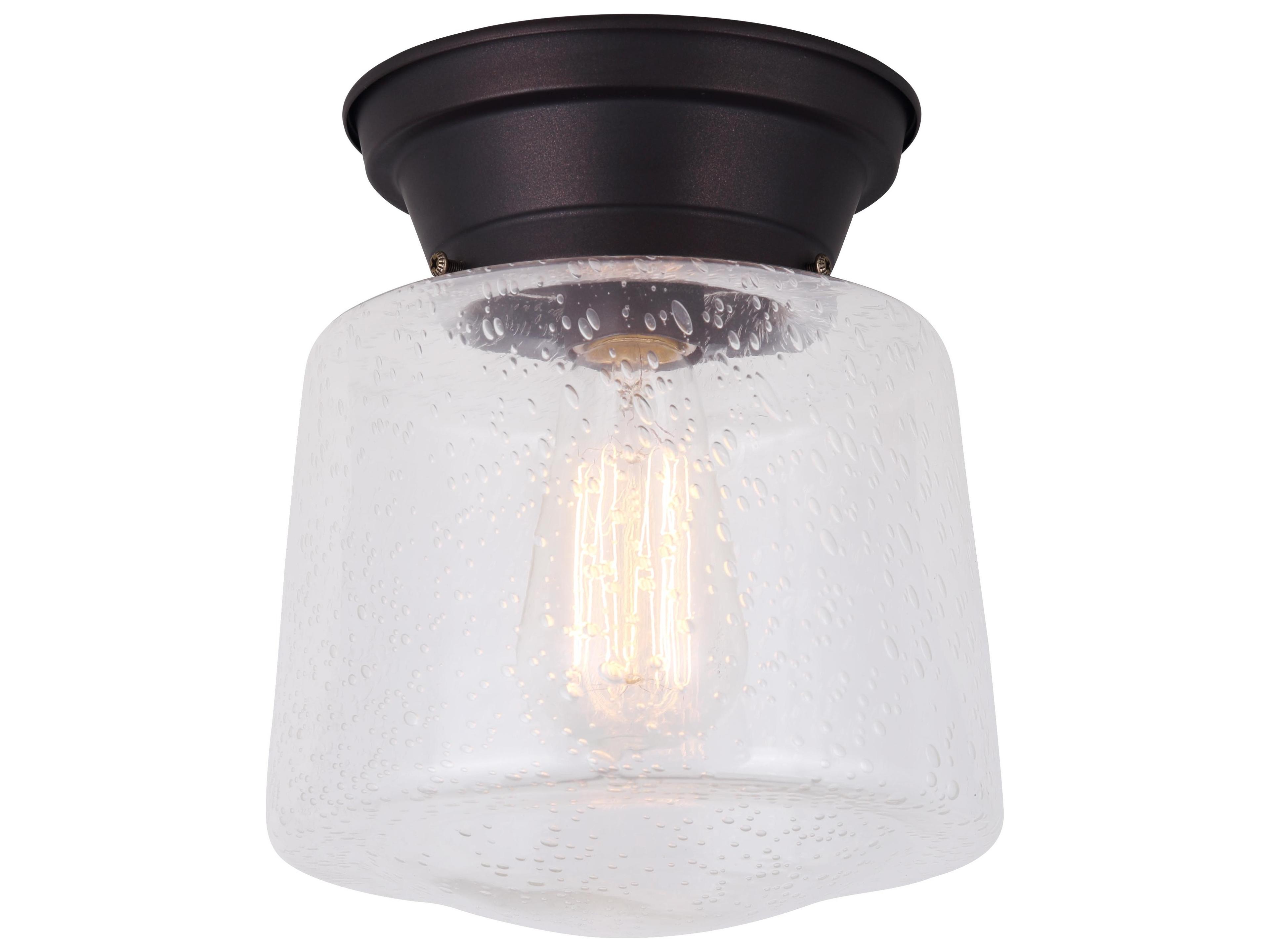 Canarm Mill 1 -light Bronze Drum Flush Mount