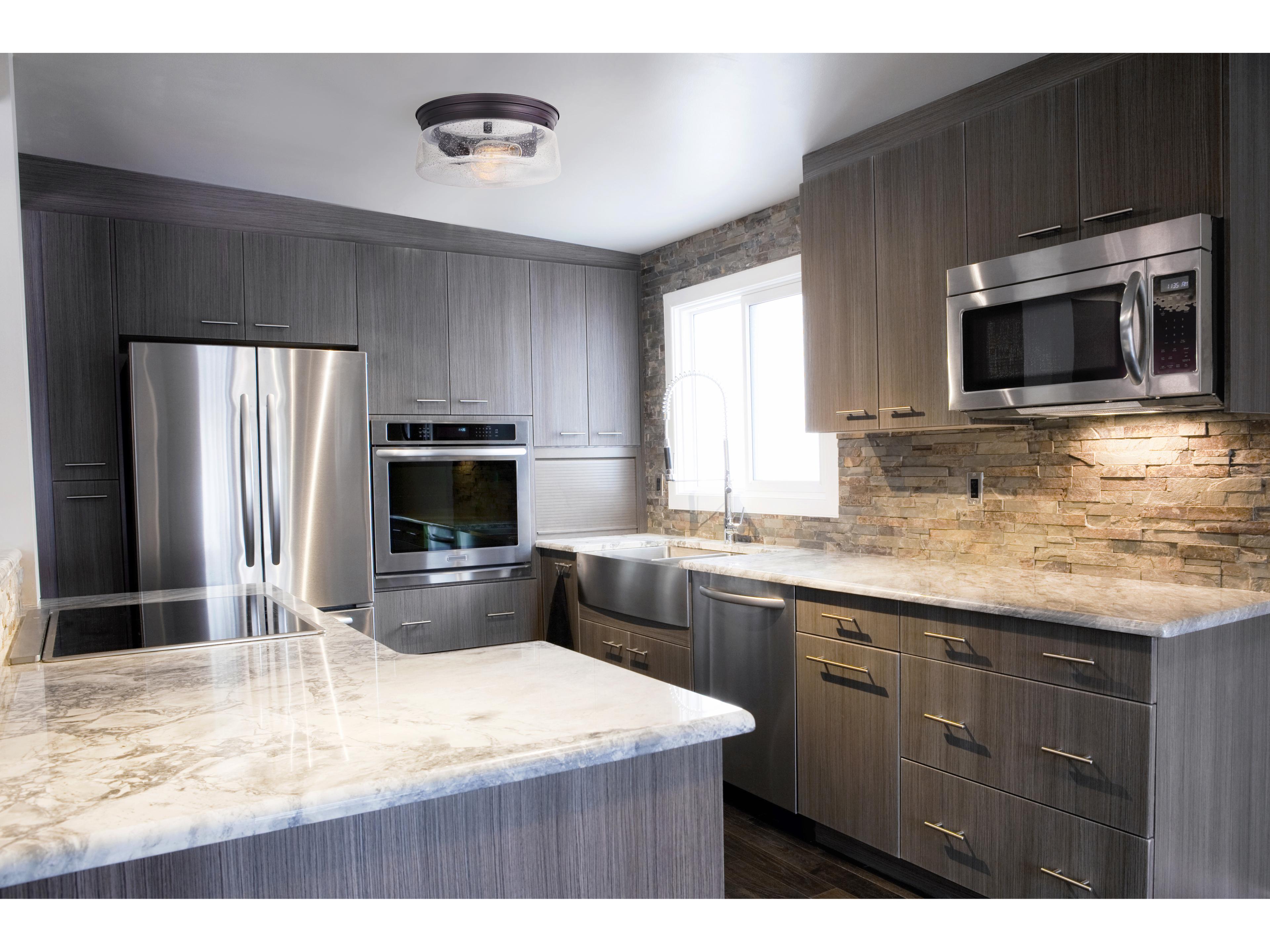 Canarm Mill 2 -light Bronze Drum Flush Mount