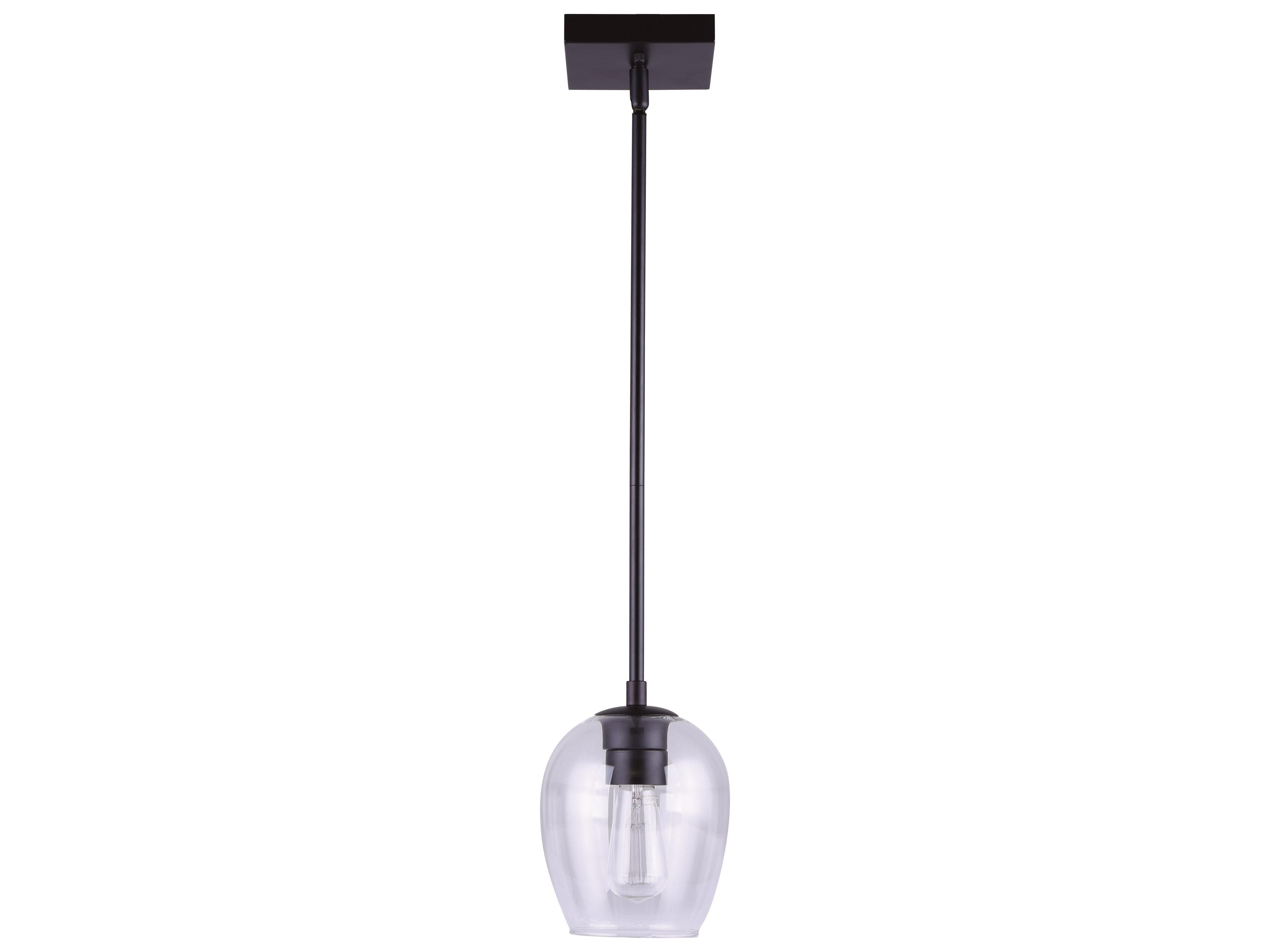 Canarm Cain 1 -light Black Globe Mini Pendant