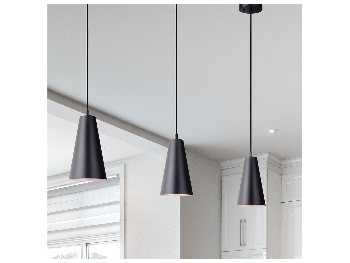 Canarm Orli 1 -light Black Mini Pendant