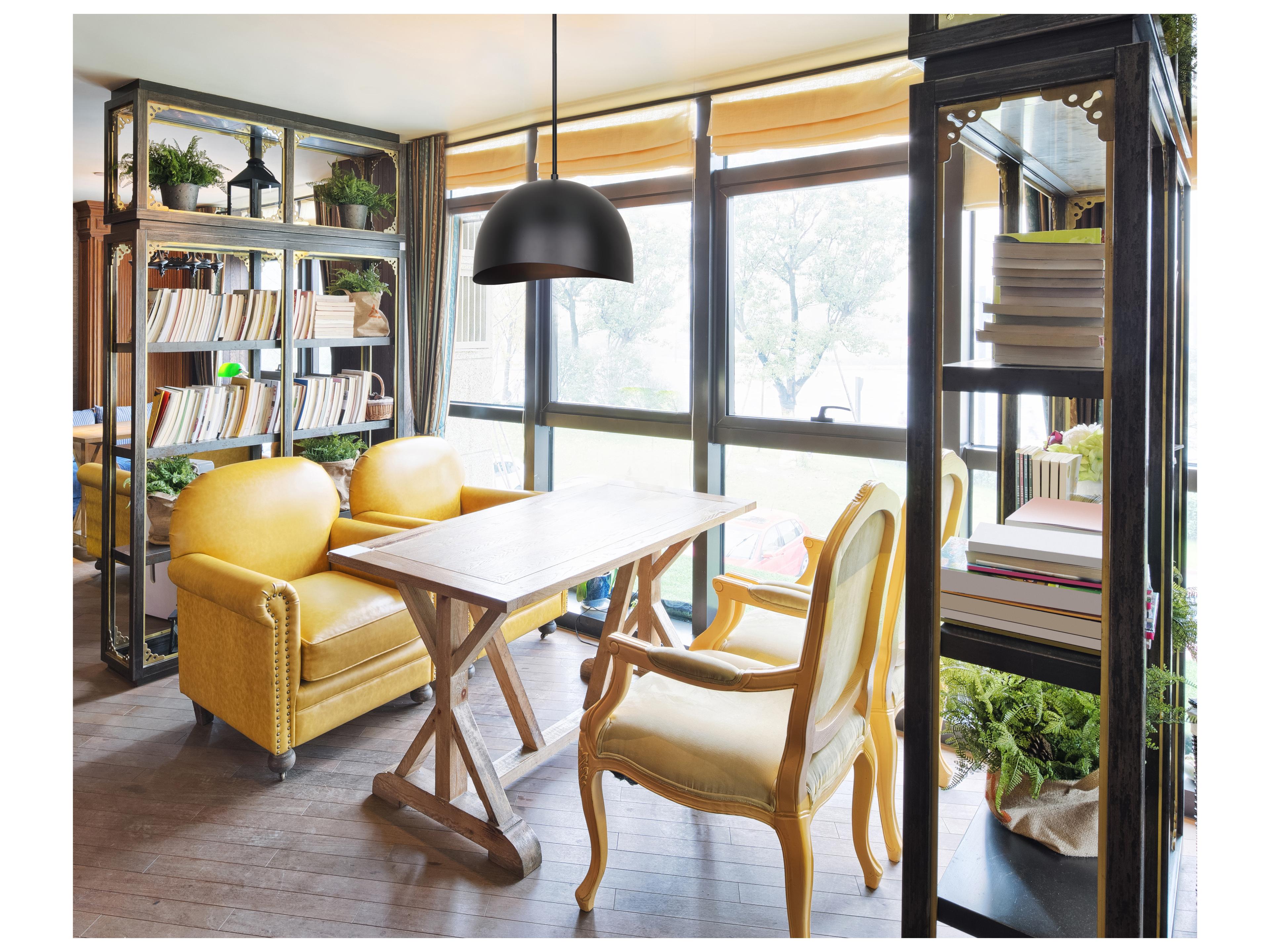 Canarm Henlee 1 -light Black Dome Pendant