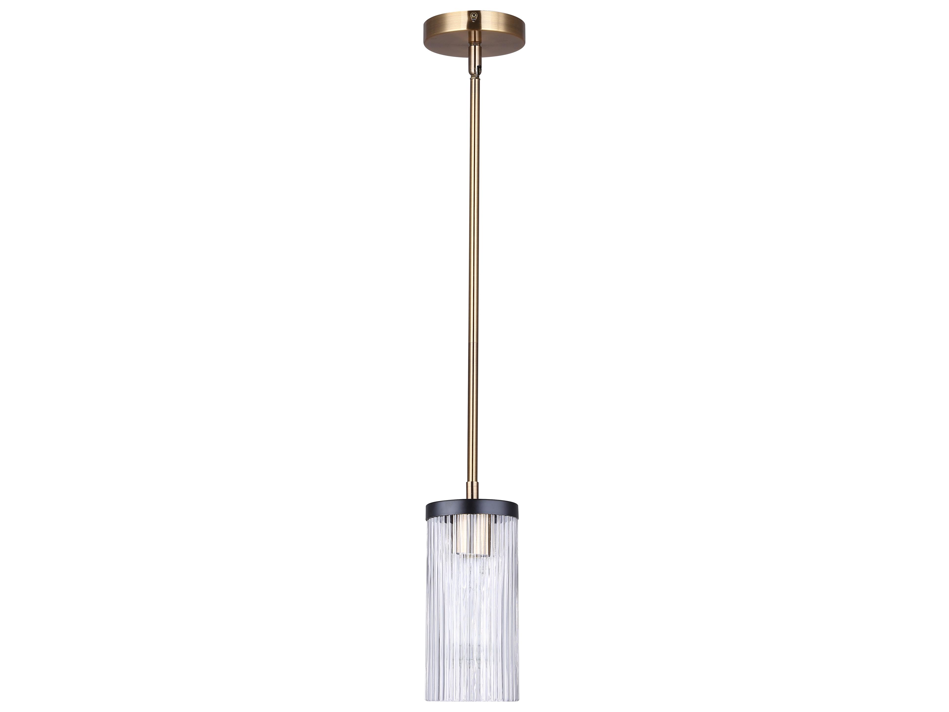 Canarm Jenner 1 -light Black Cylinder Mini Pendant