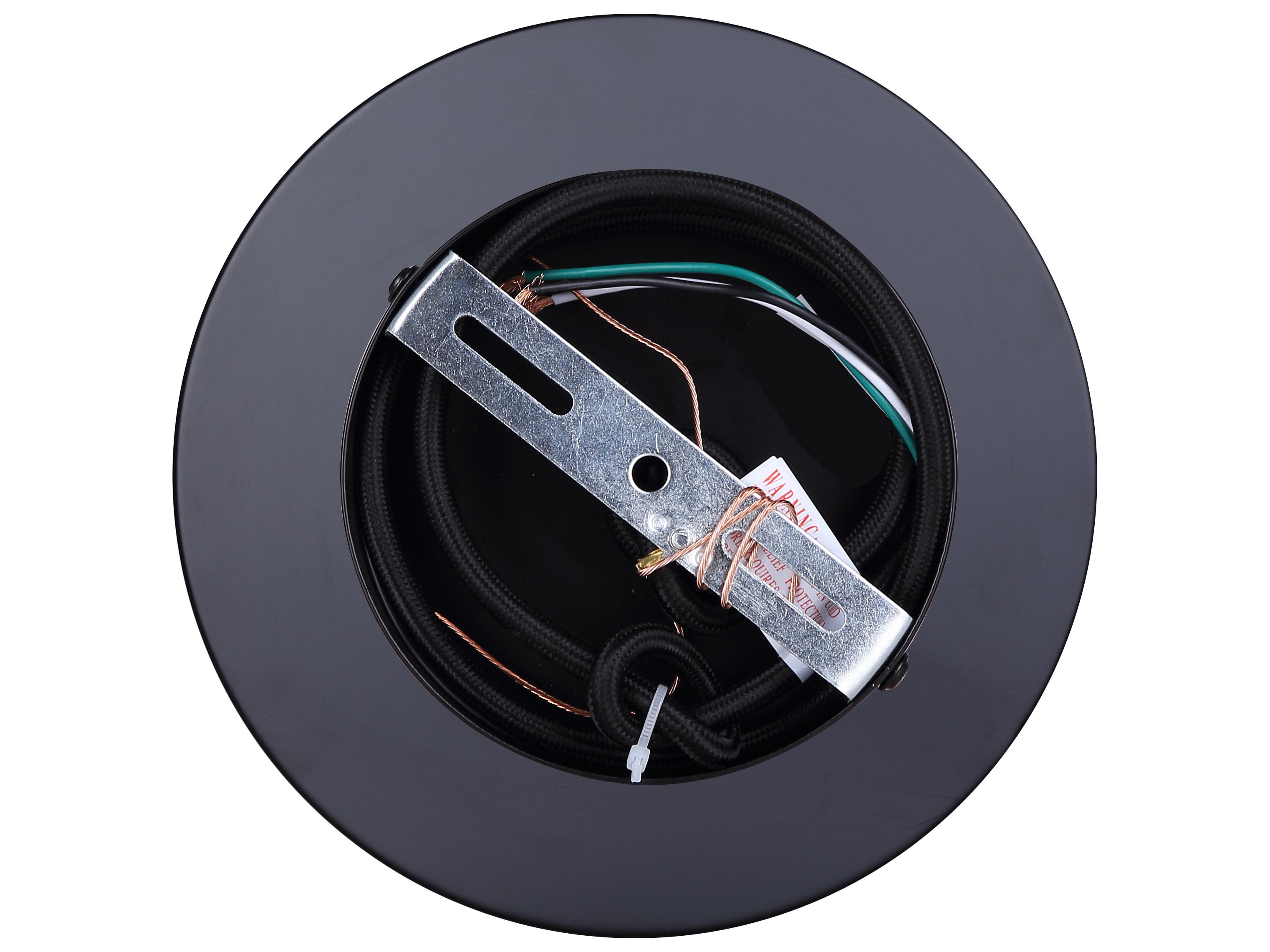 Canarm Daylon 1 -light Black Drum Mini Pendant