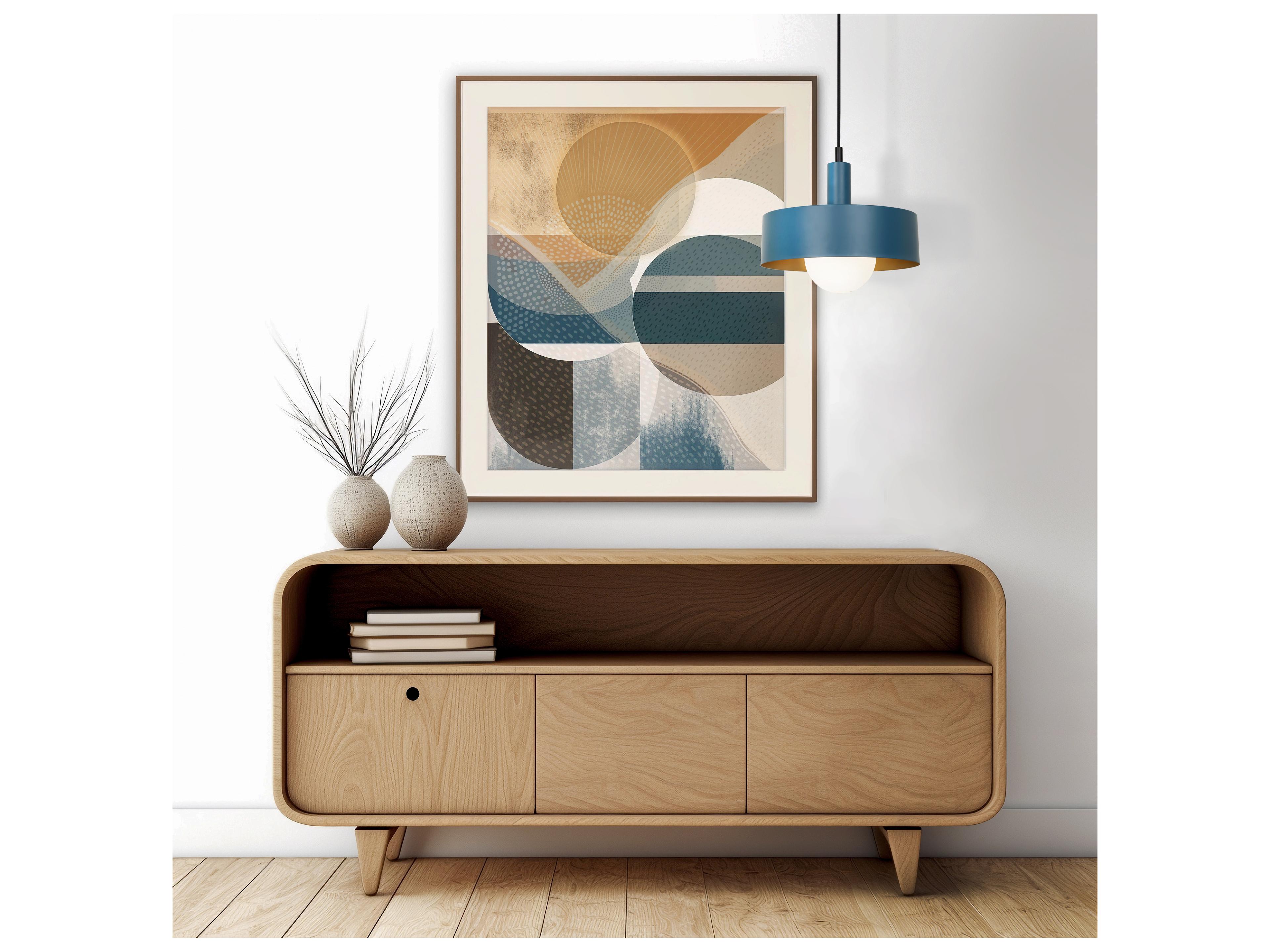 Canarm Daylon 1 -light Blue Drum Mini Pendant