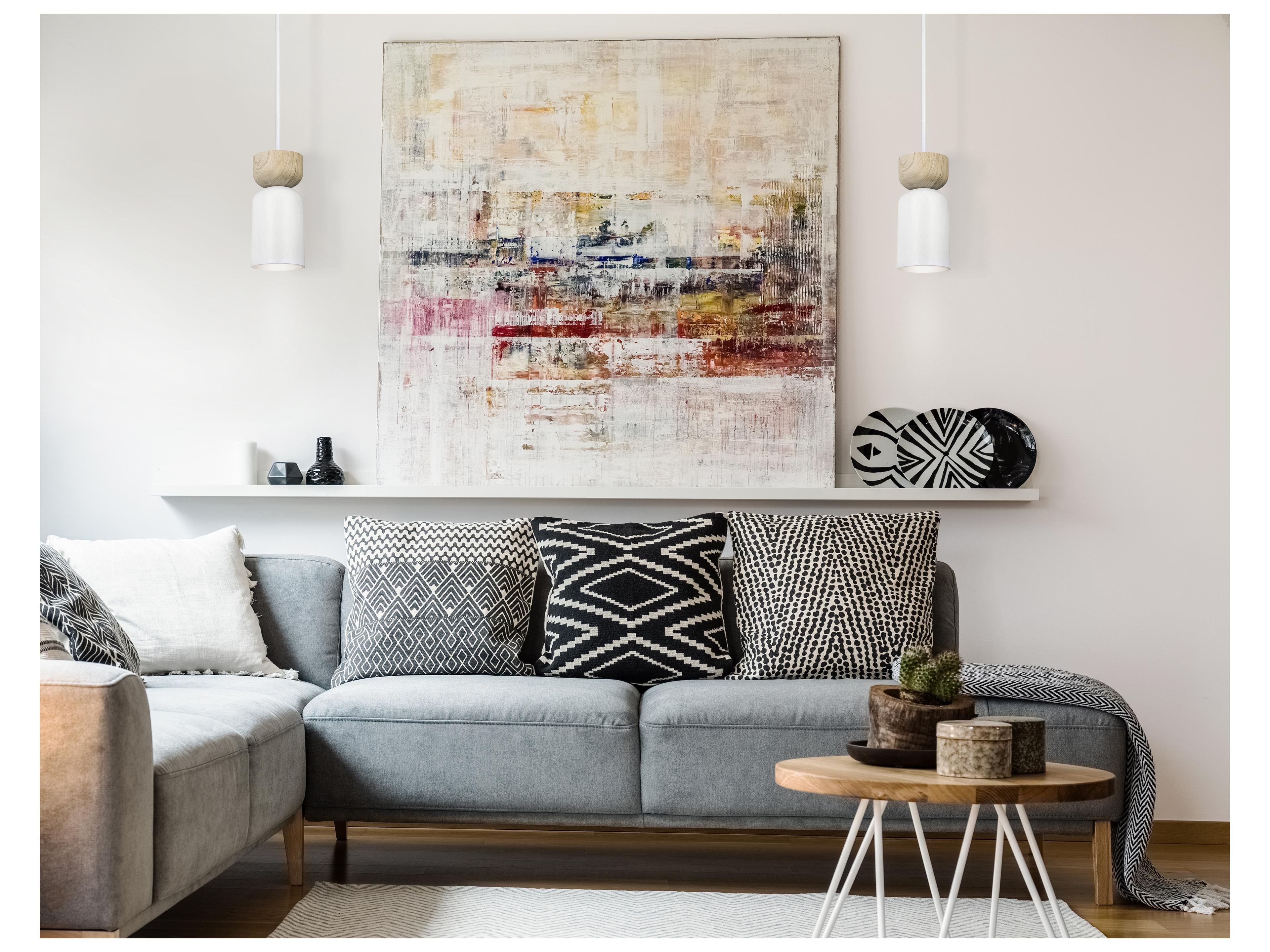 Canarm Caleb 1 -light White Cylinder Mini Pendant