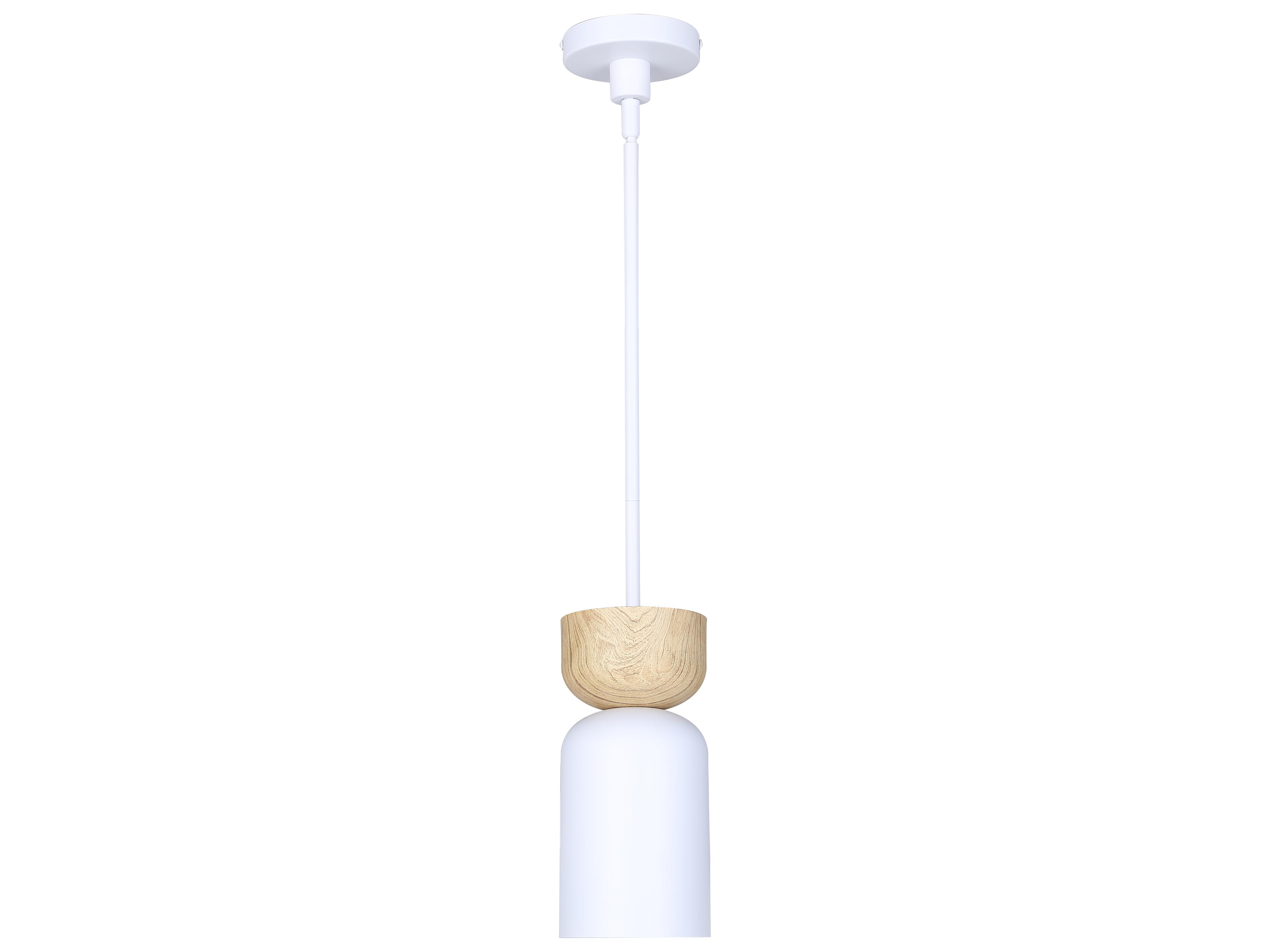 Canarm Caleb 1 -light White Cylinder Mini Pendant