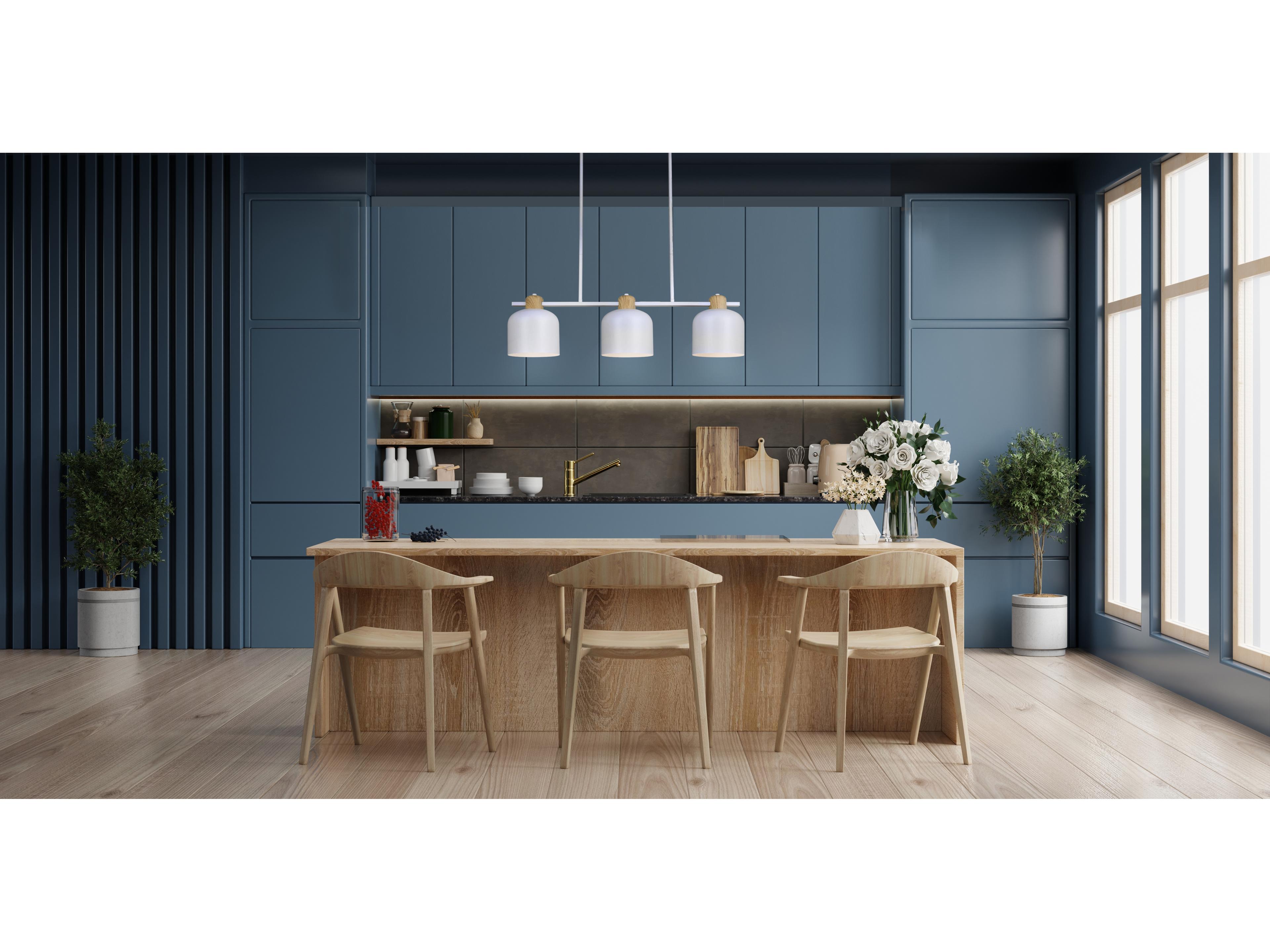 Canarm Caleb 3 -light White Linear Island Pendant