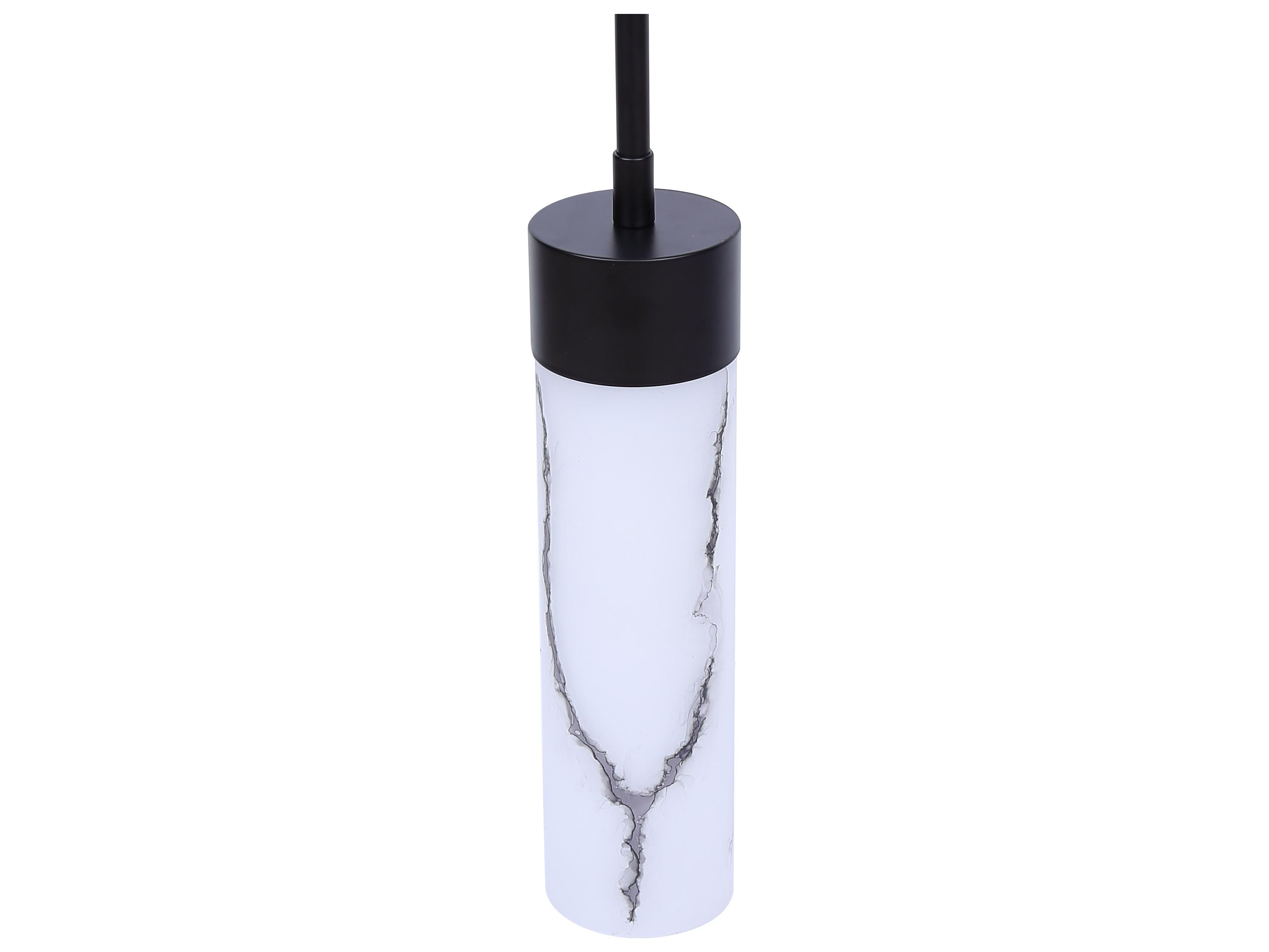 Canarm Kristella 1 -light Black Cylinder Mini Pendant