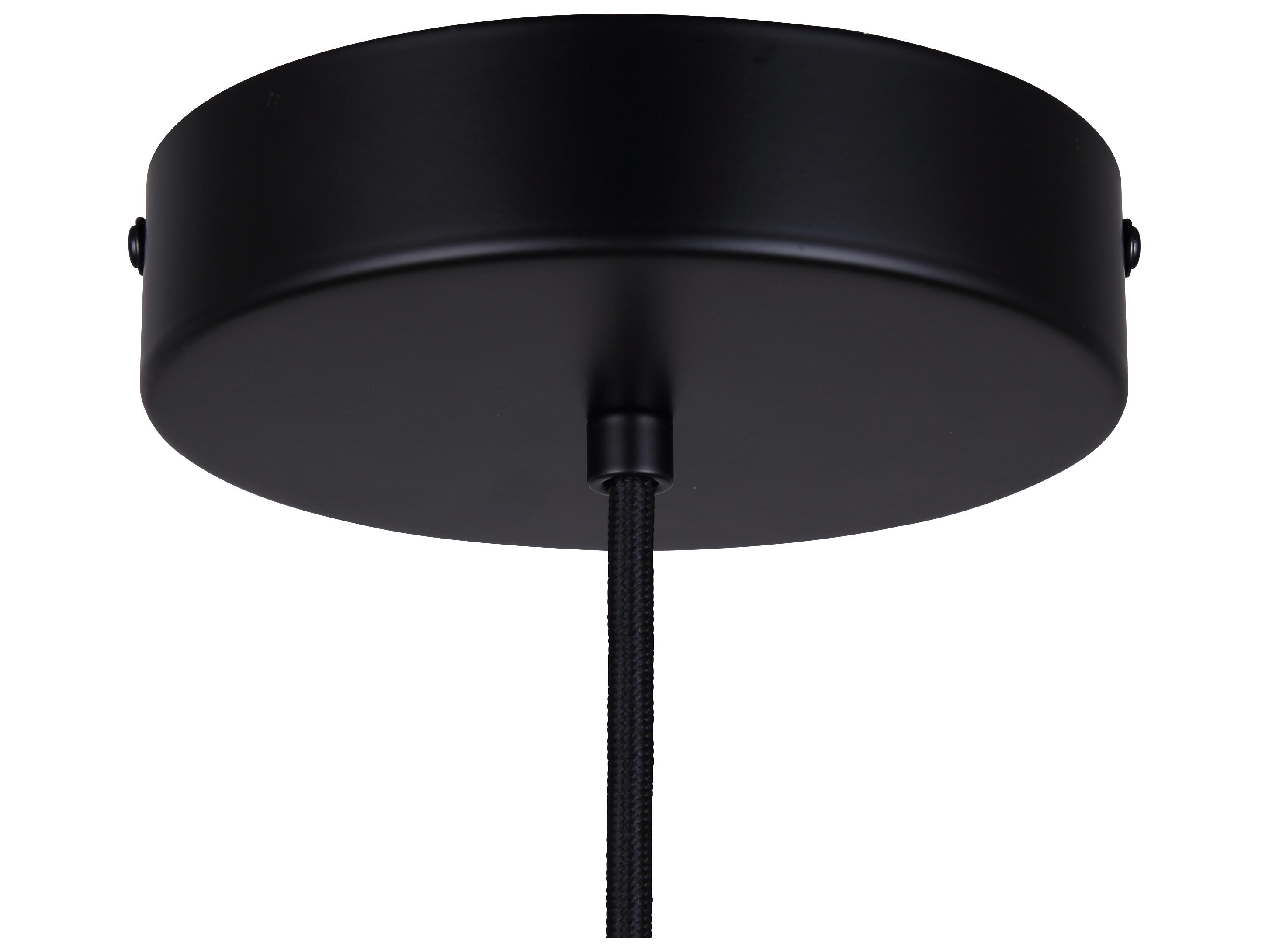 Canarm Kinslea 1 -light Black Cylinder Mini Pendant