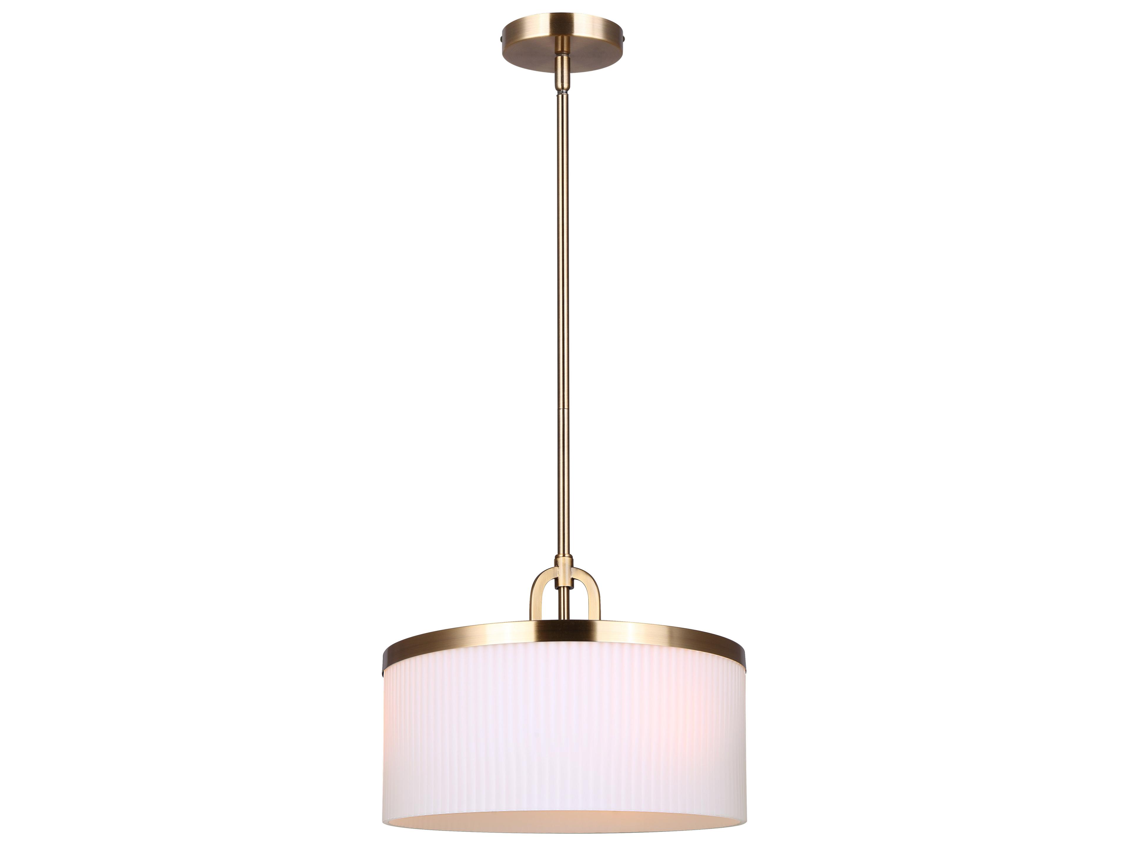 Canarm Kinslea 3 -light Gold Drum Pendant
