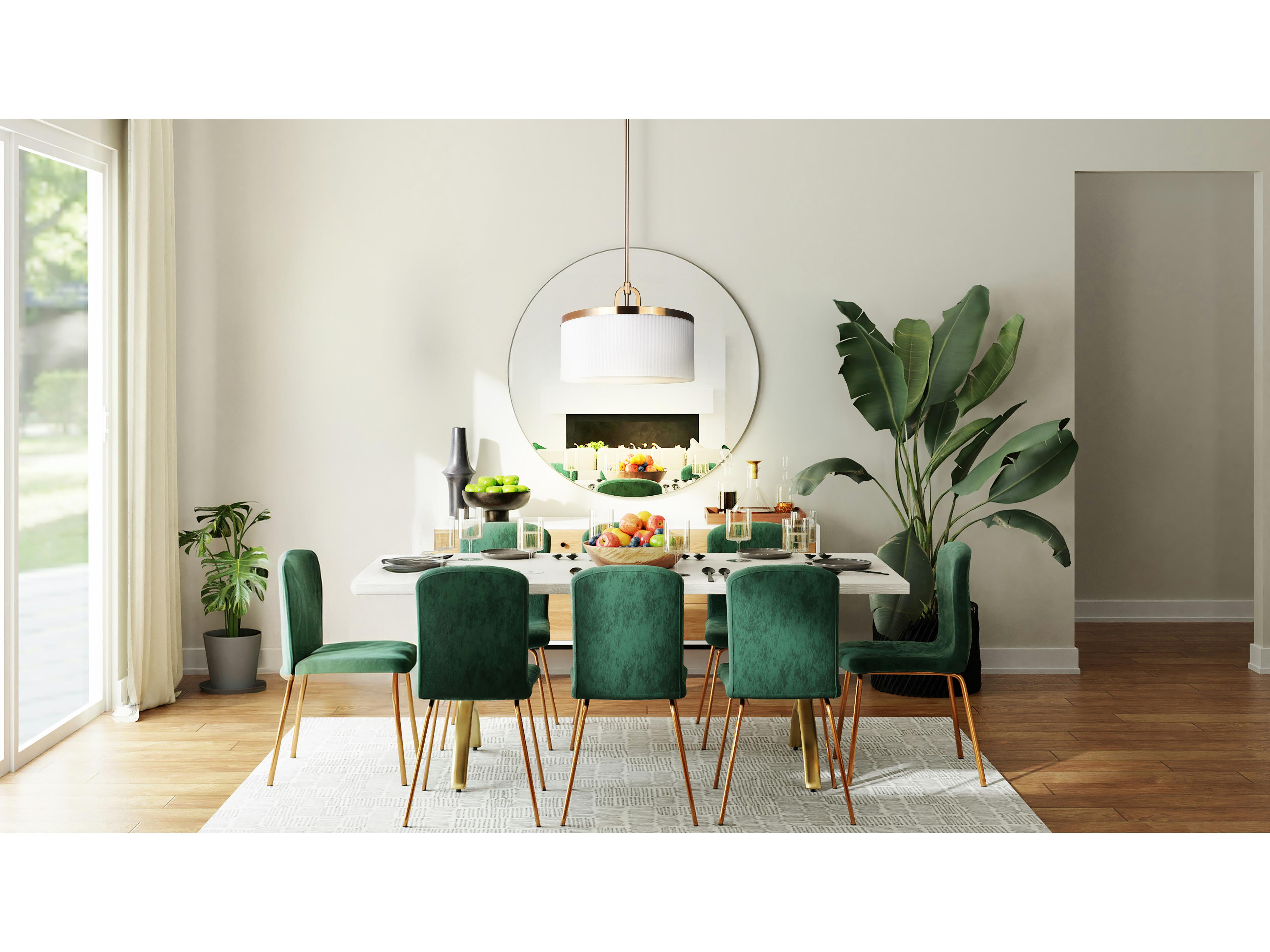 Canarm Kinslea 3 -light Gold Drum Pendant