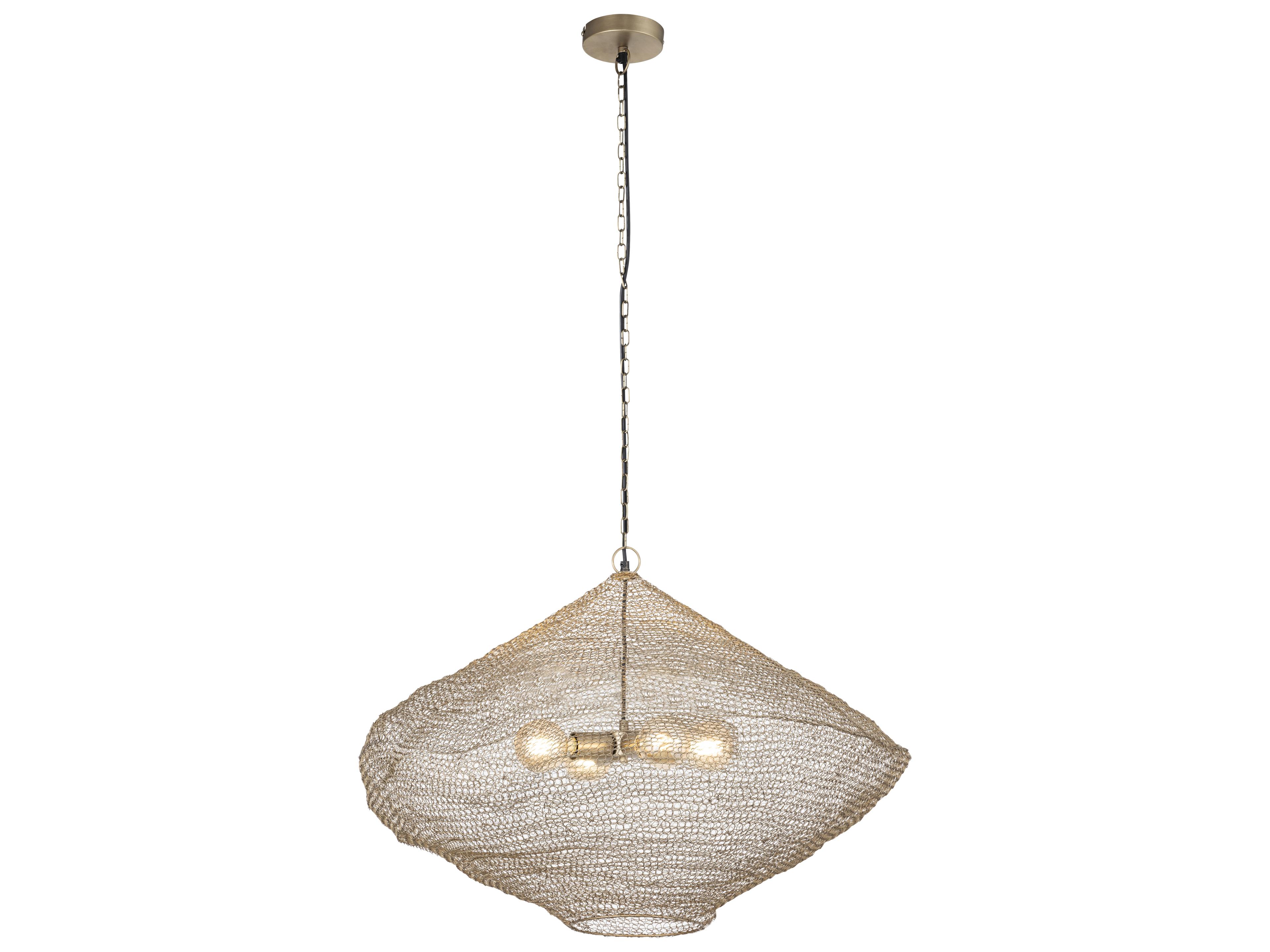 Canarm Warren 4 -light Brass Geometric Pendant