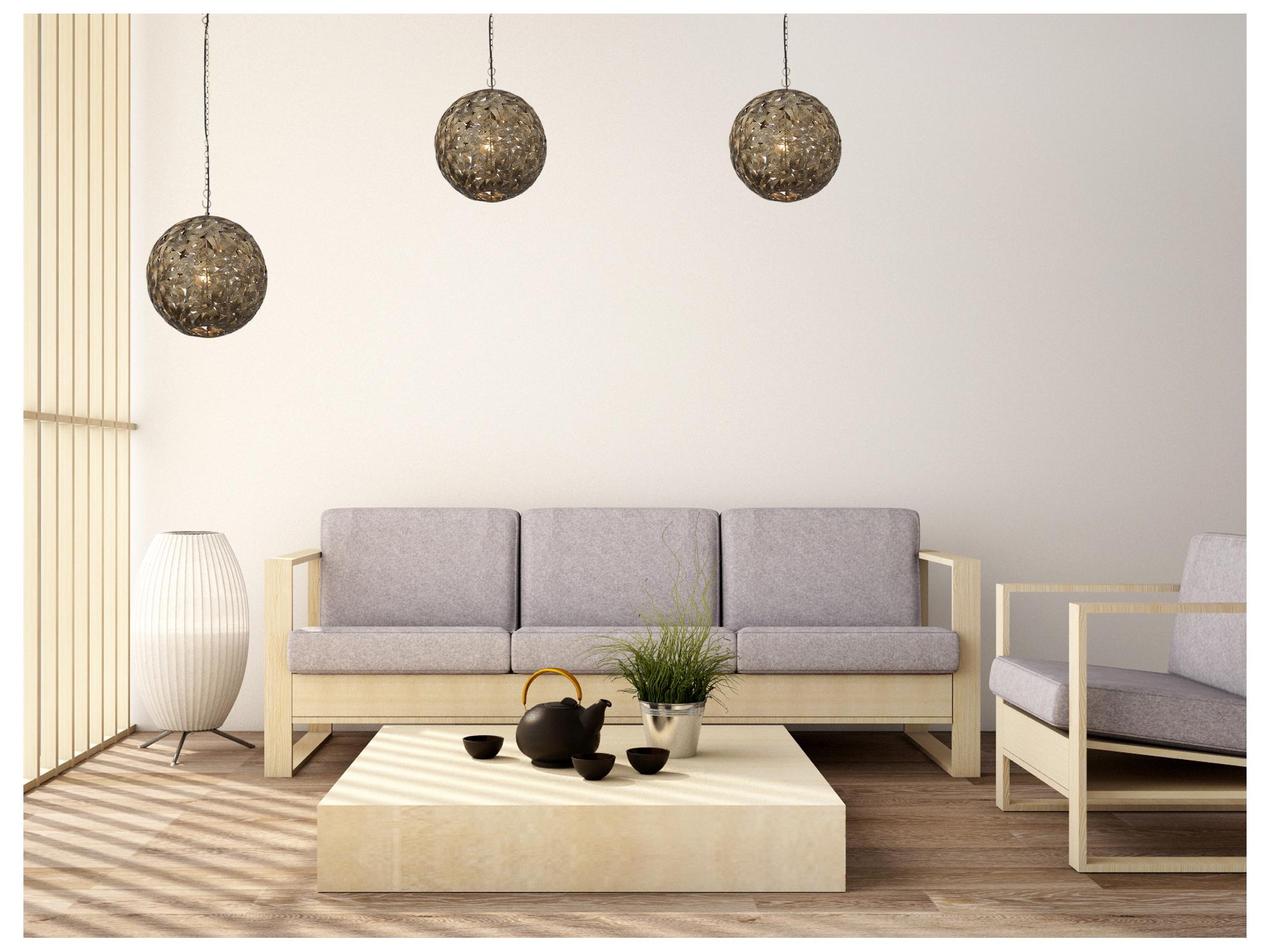 Canarm Kora 1 -light Brass Globe Pendant