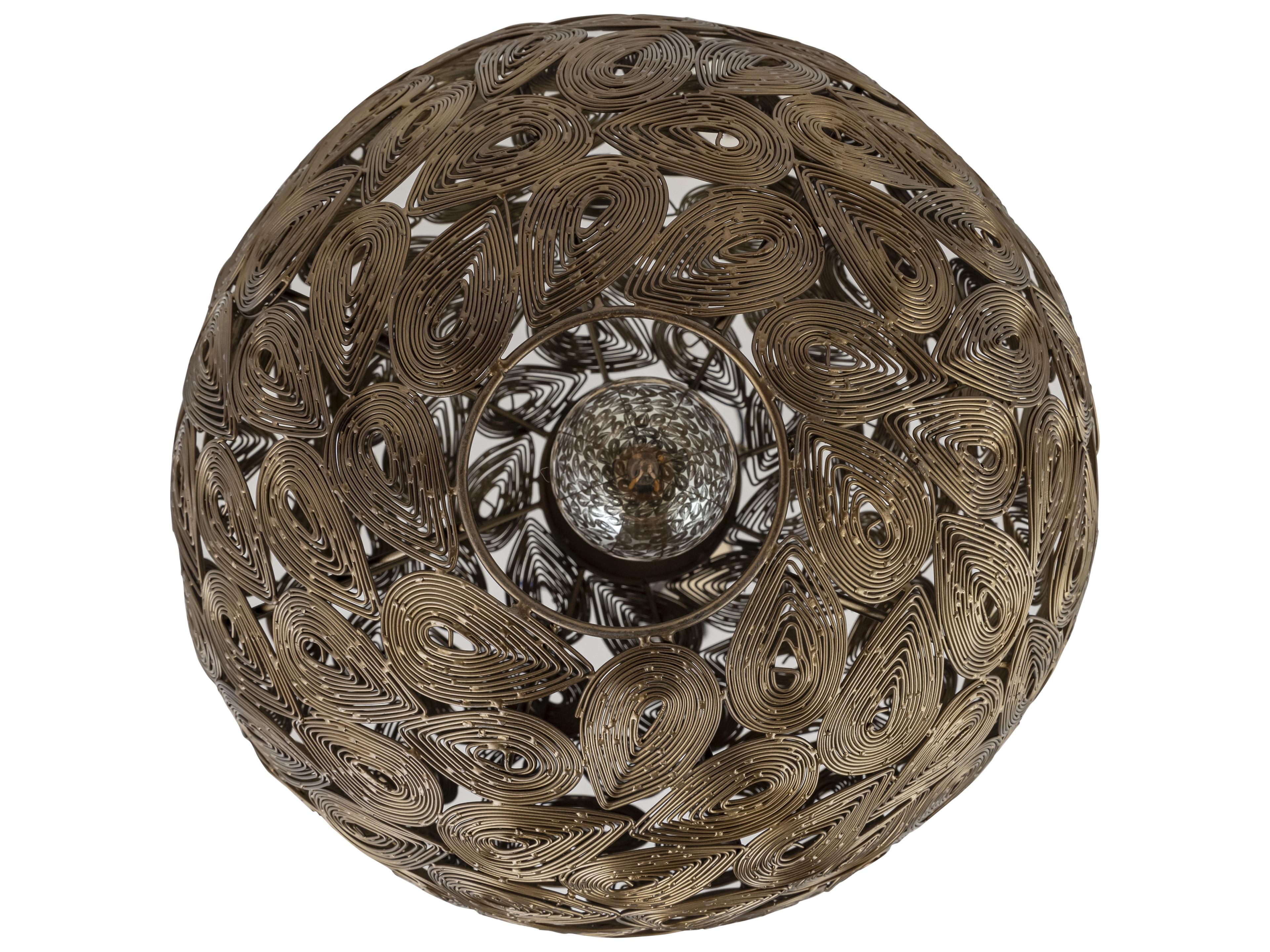 Canarm Kora 1 -light Brass Globe Pendant