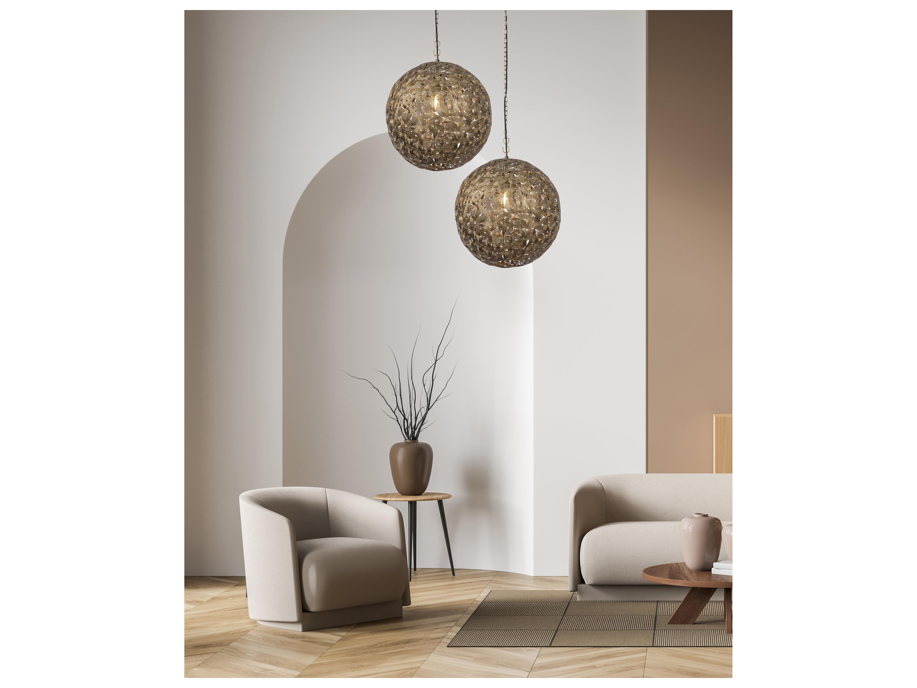 Canarm Kora 1 -light Brass Globe Pendant