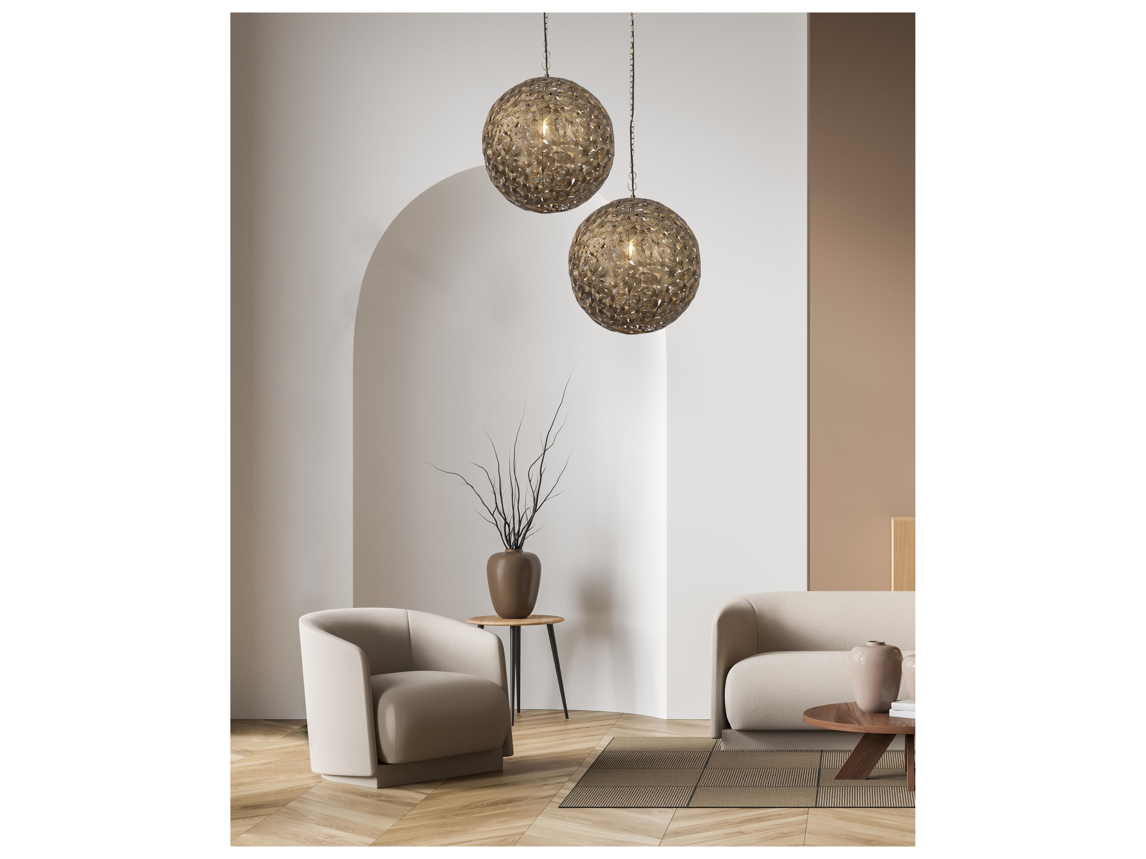 Canarm Kora 1 -light Brass Globe Pendant