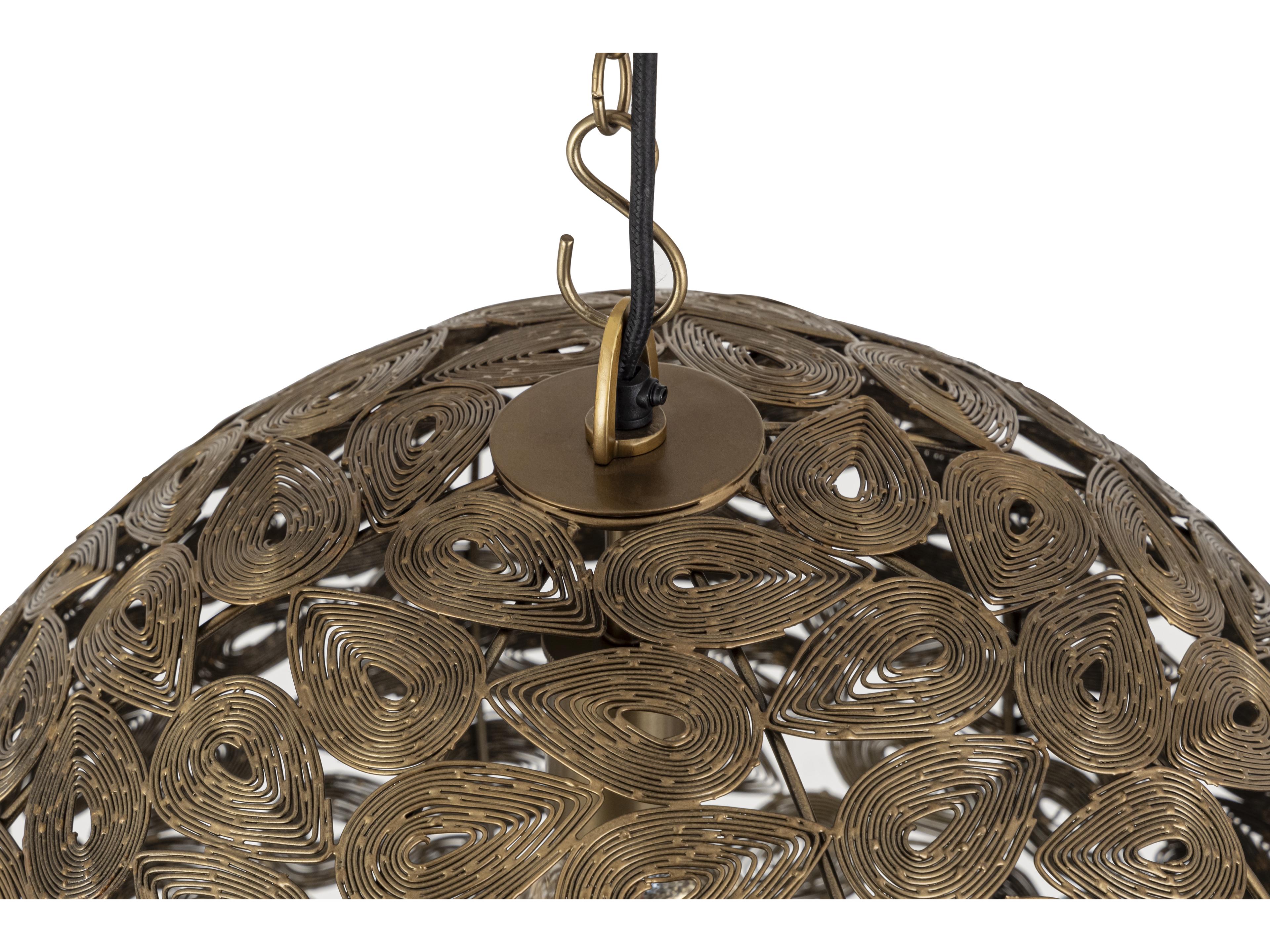 Canarm Kora 1 -light Brass Globe Pendant