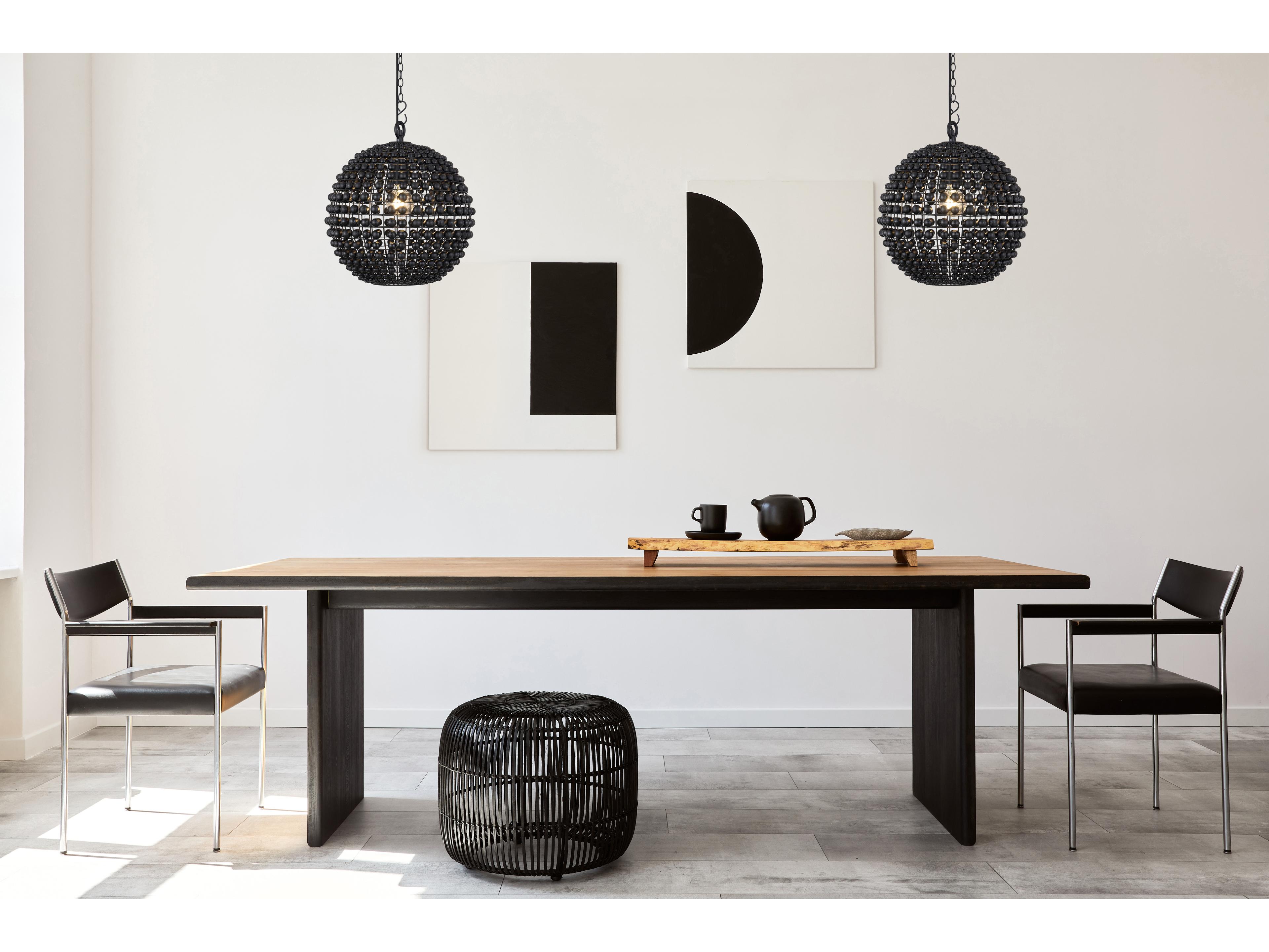 Canarm Burkley 1 -light Black Globe Pendant