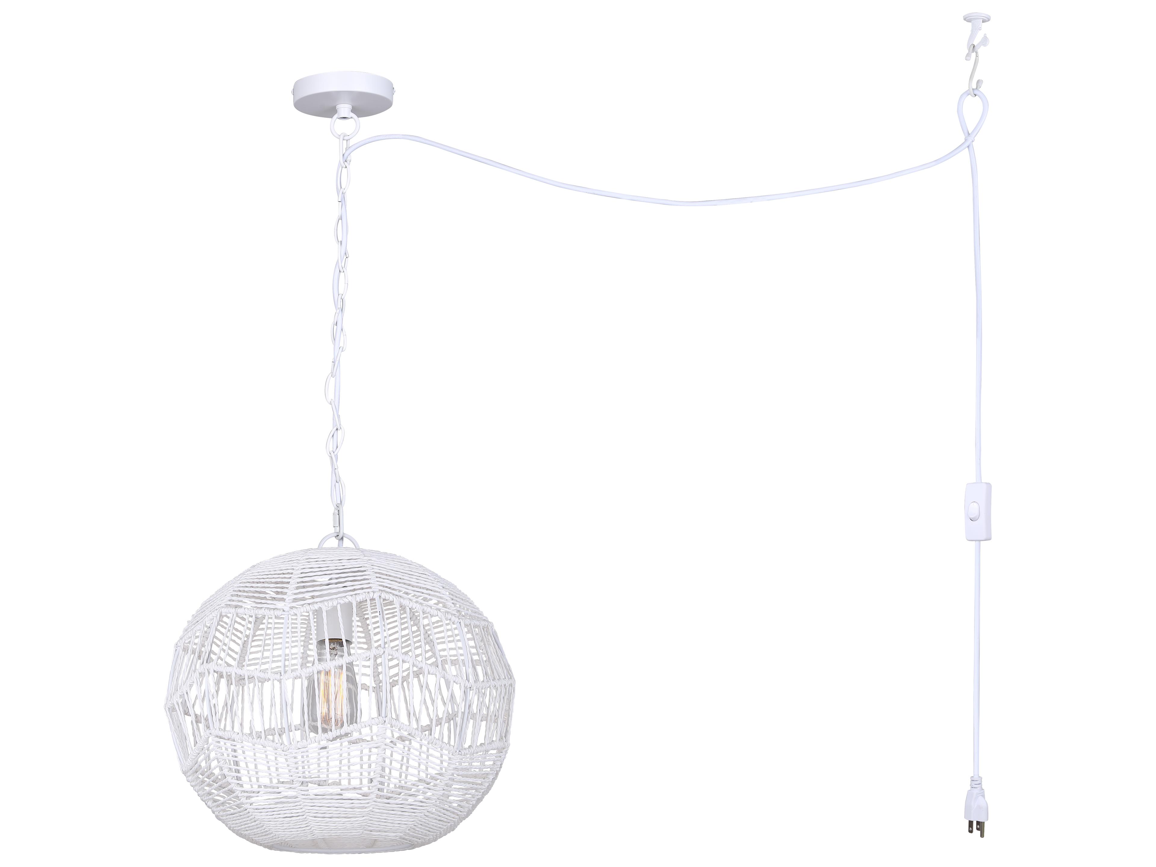 Canarm Valence 1 -light White Globe Pendant